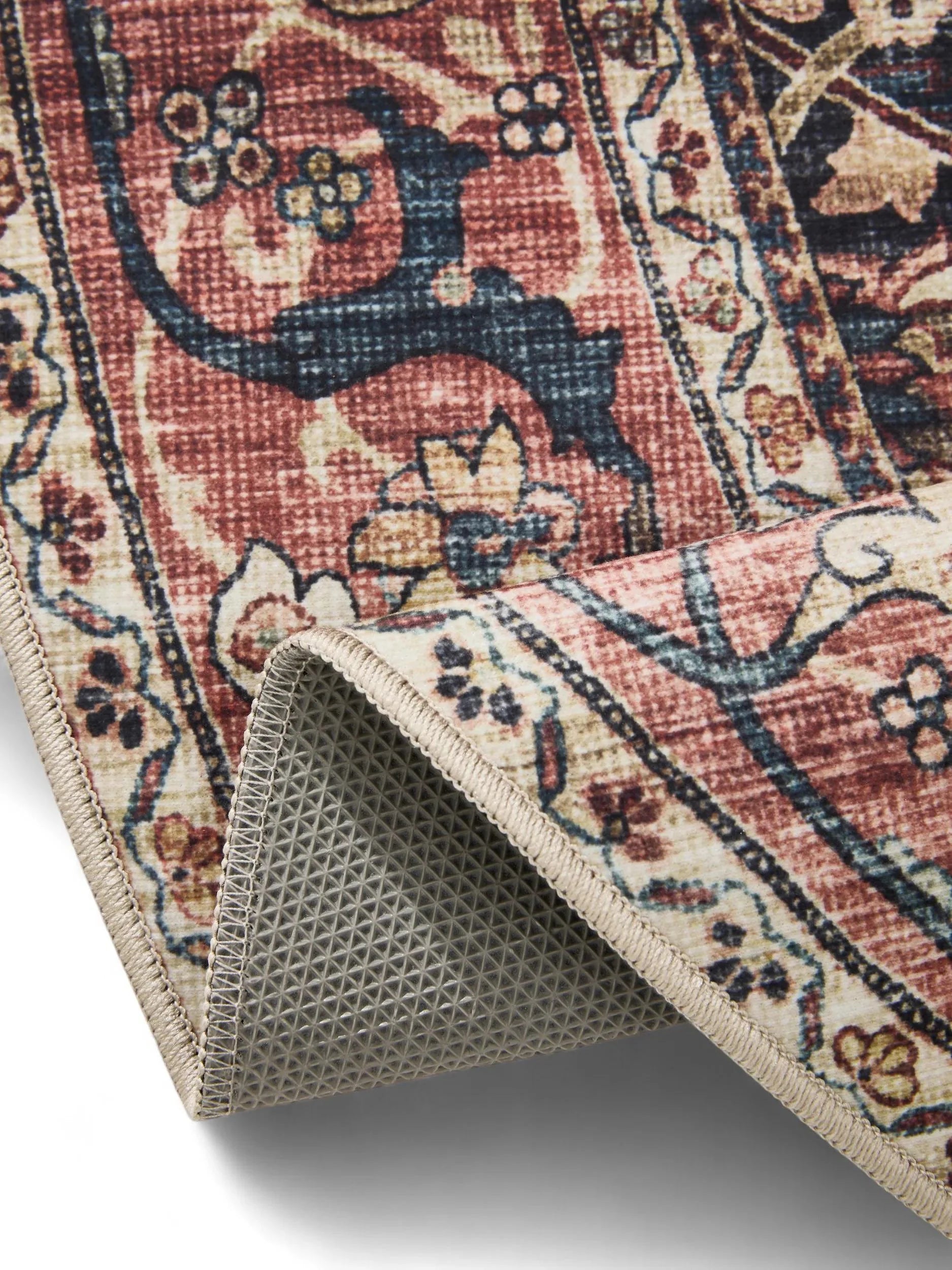 Covor lavabil George Multicolour/Red 
