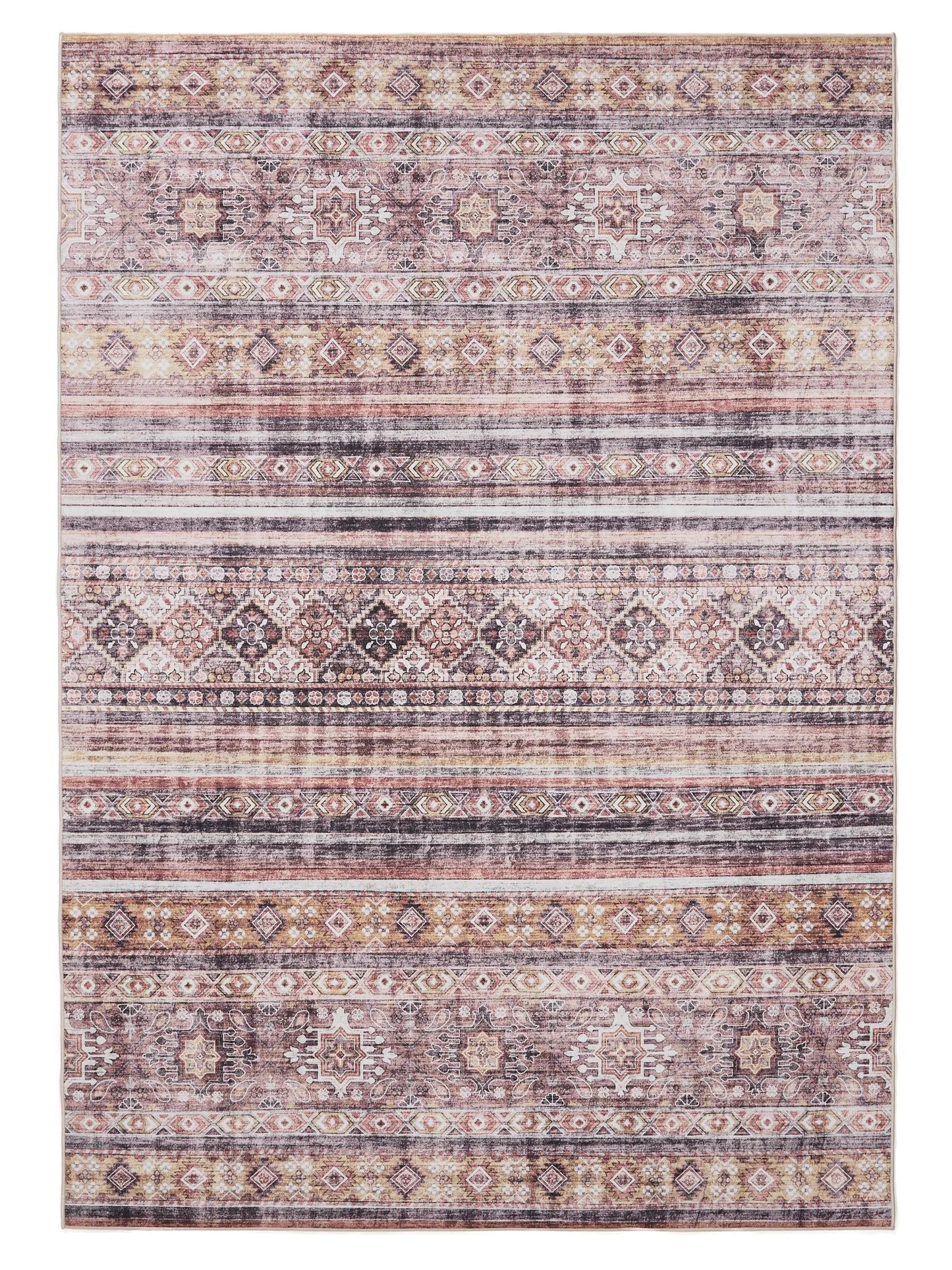 Covor lavabil George Multicolour/Pink 