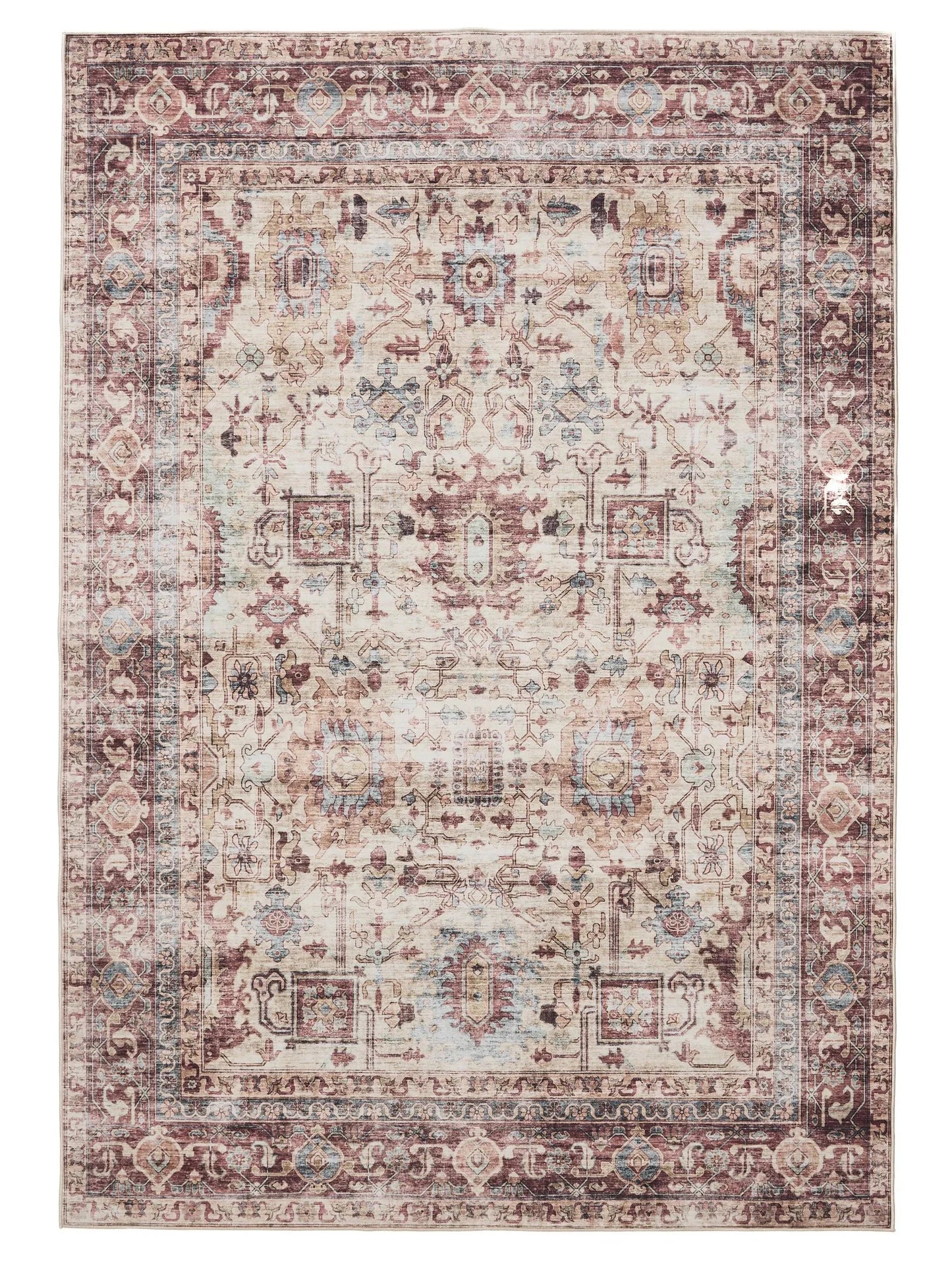 Covor lavabil George Multicolour/Pink 