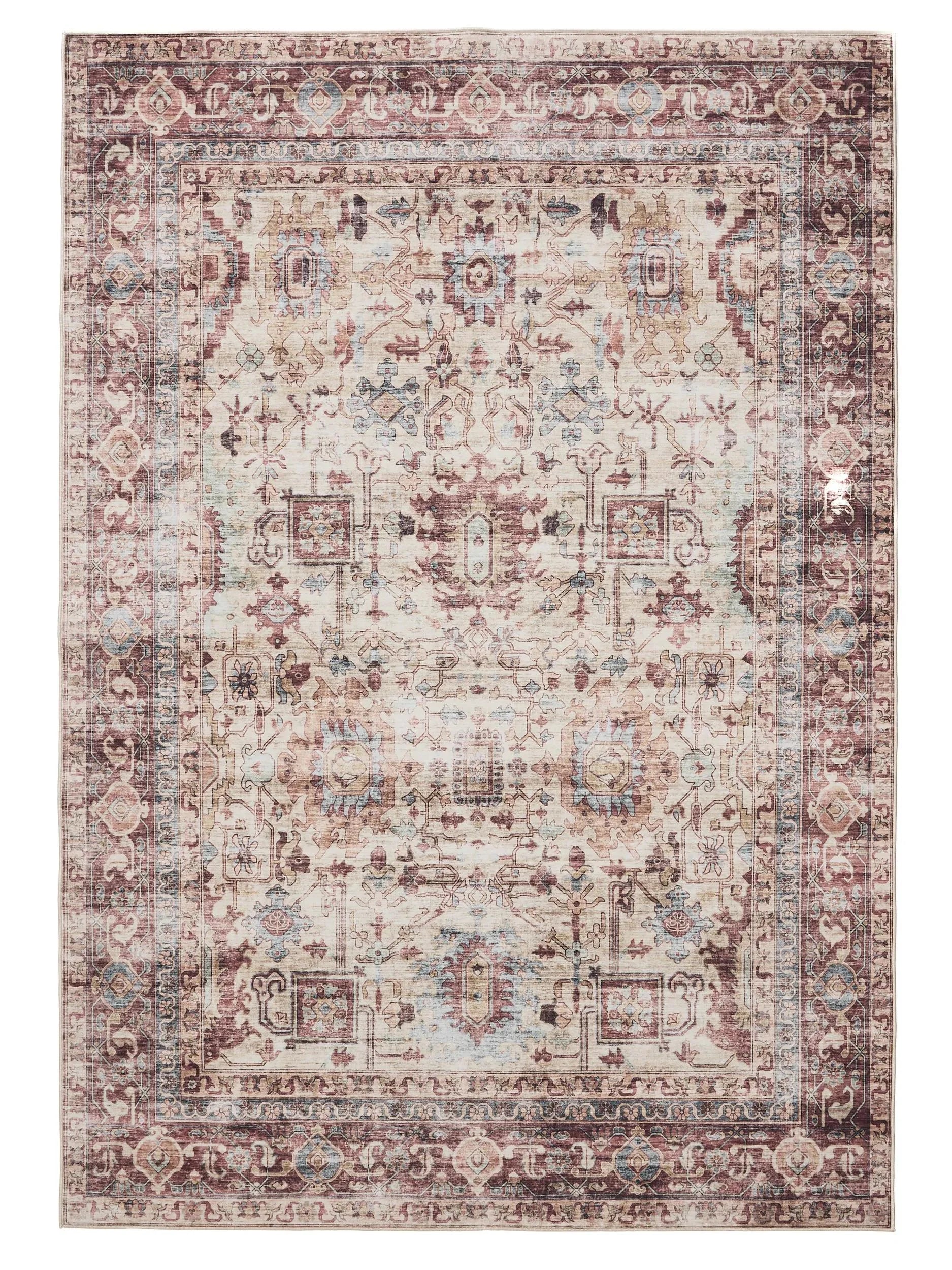 Covor lavabil George Multicolour/Pink 
