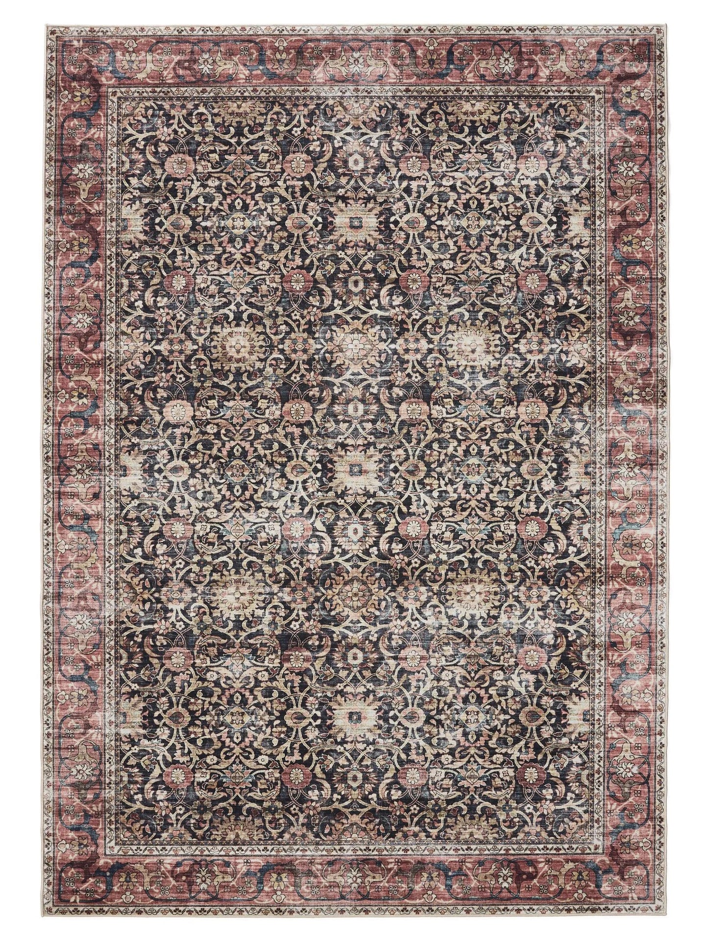 Covor lavabil George Multicolour/Red 