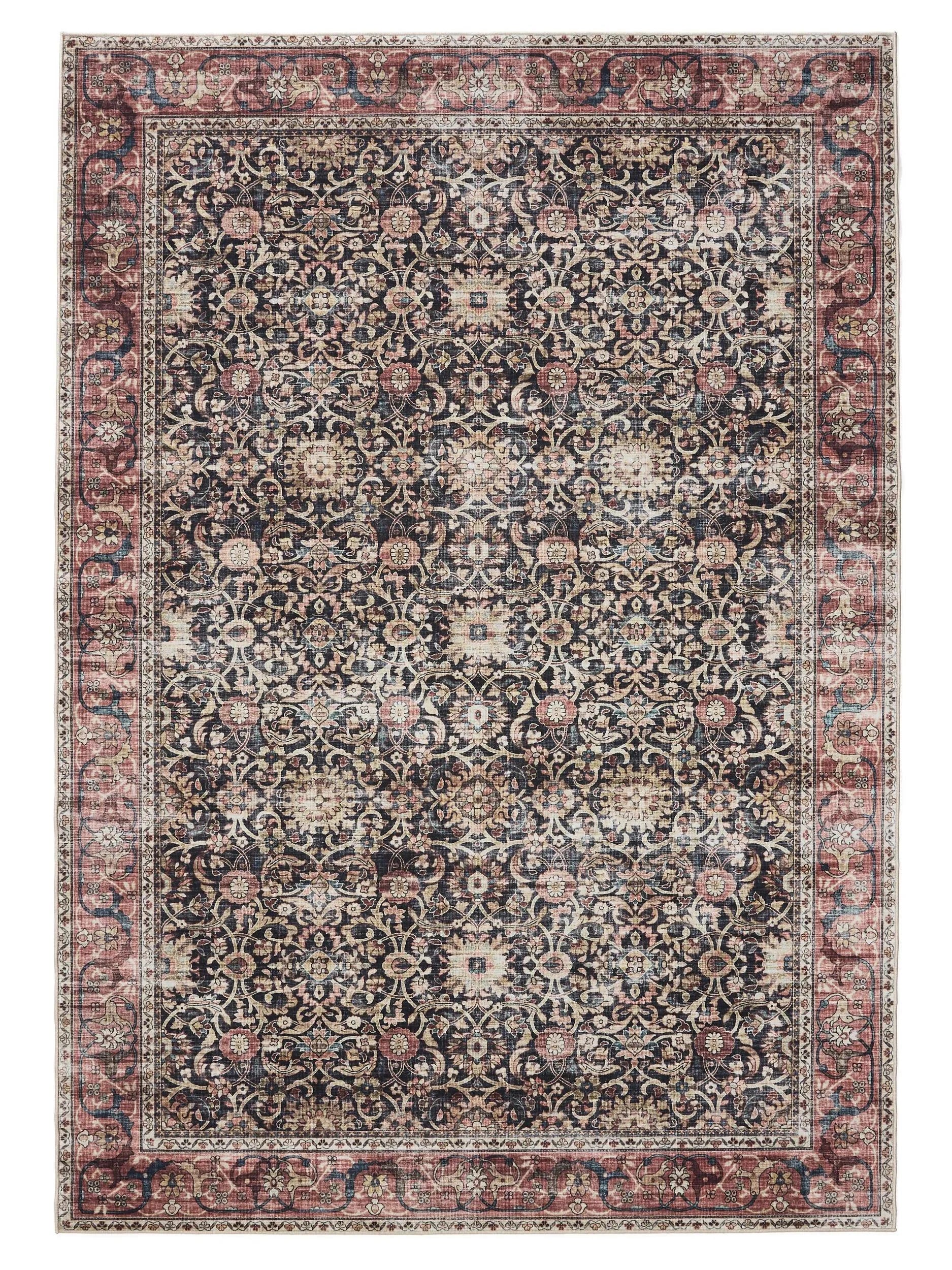 Covor lavabil George Multicolour/Red 