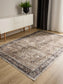 Covor lavabil George Charcoal/Taupe 
