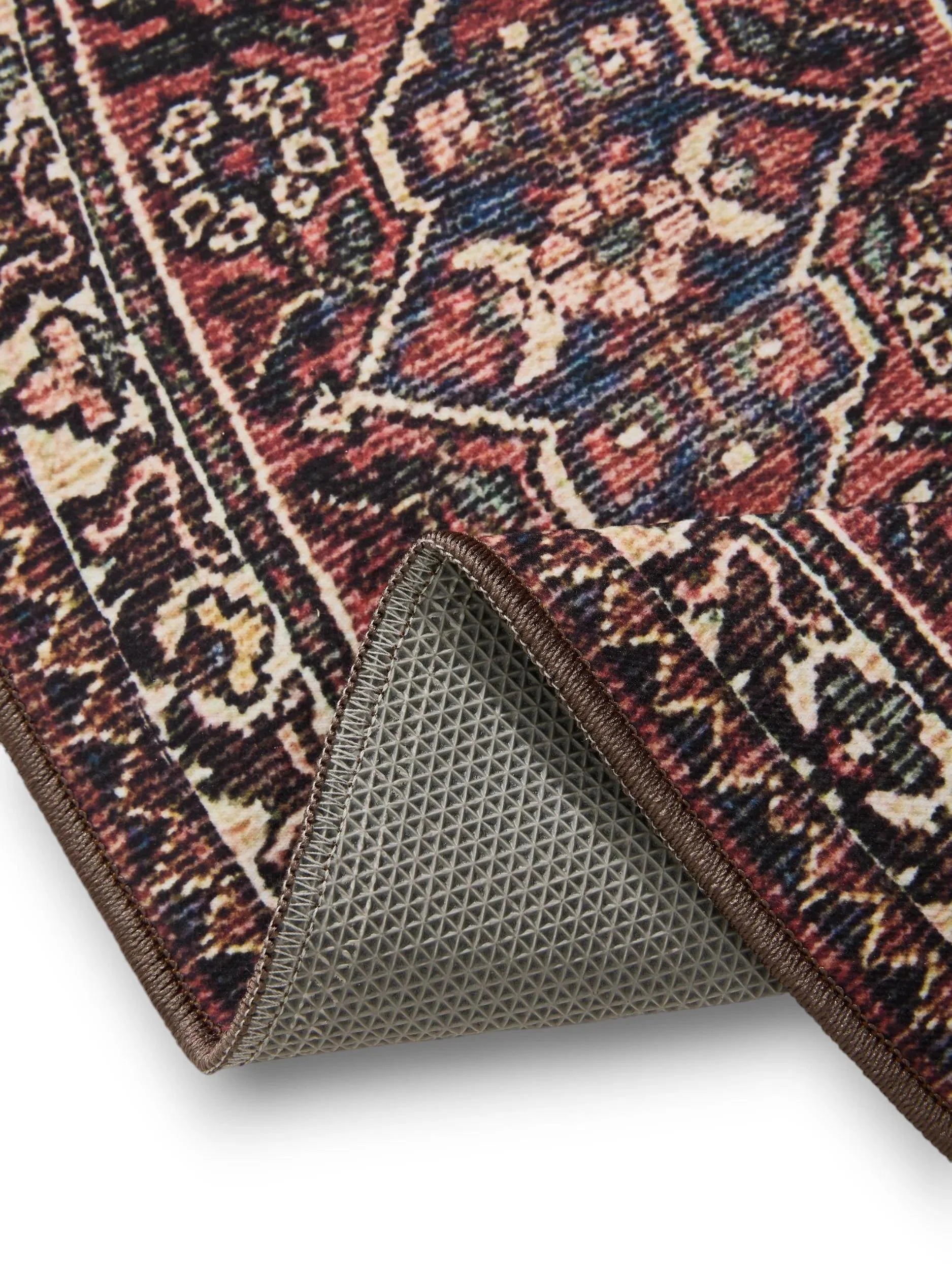Covor lavabil George Multicolour/Red 