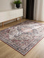 Covor lavabil George Multicolour/Red 