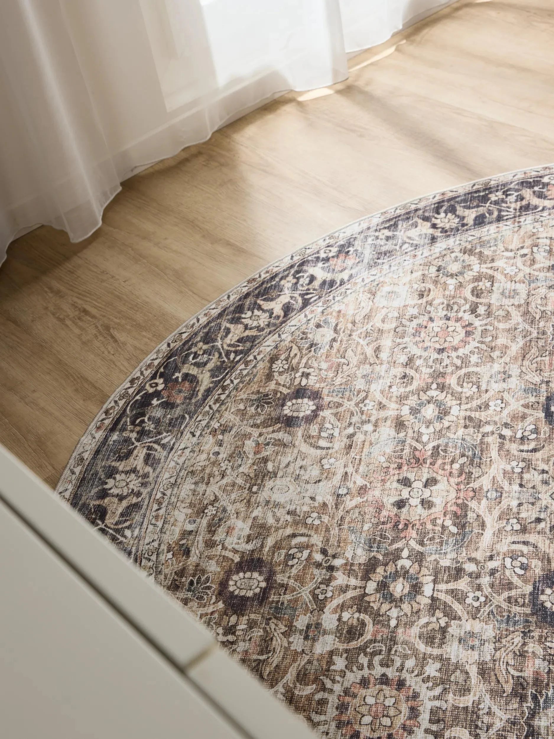 Covor lavabil George Charcoal/Taupe 