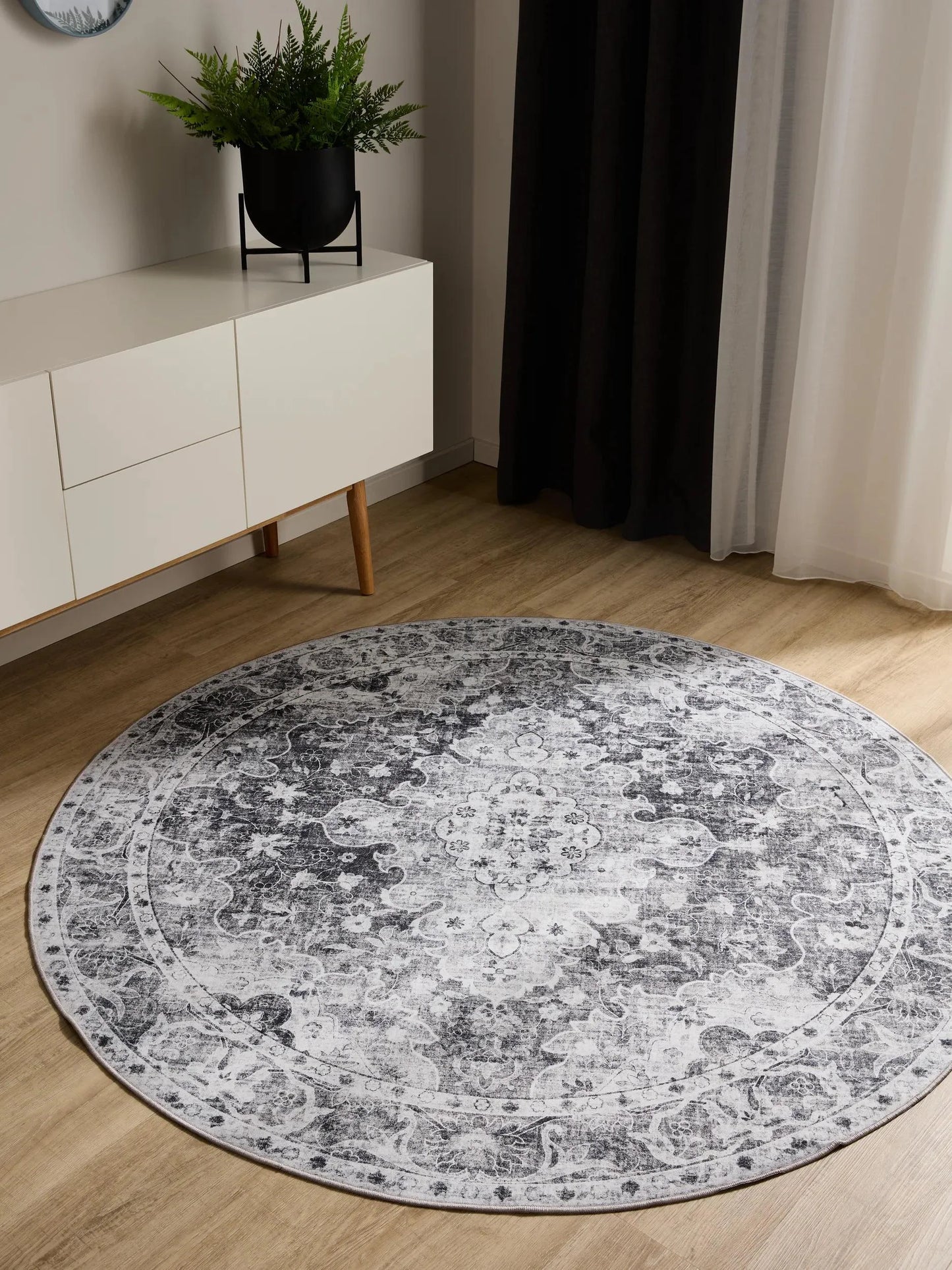 Covor lavabil George Charcoal 