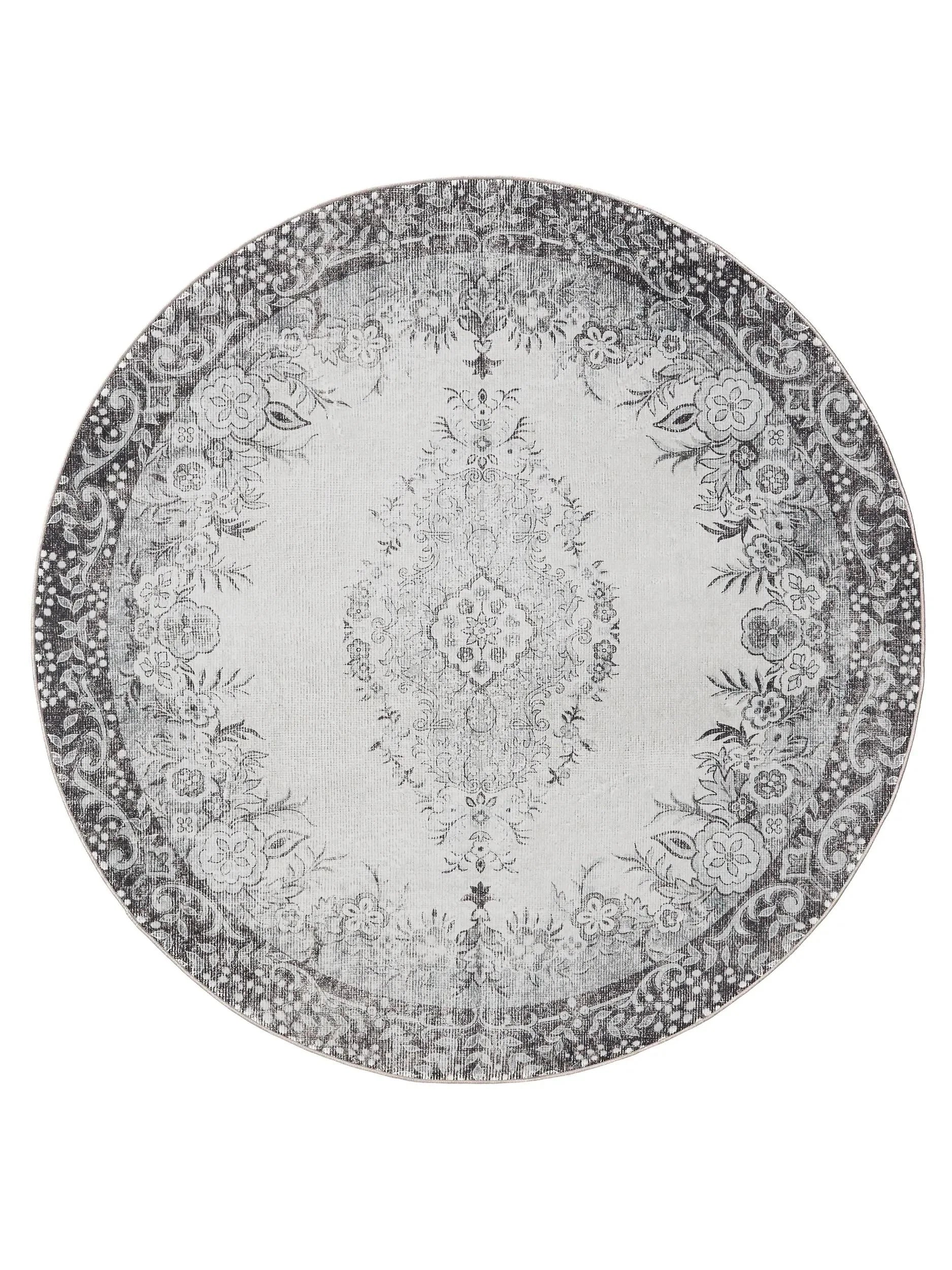 Covor lavabil George Black/Grey 