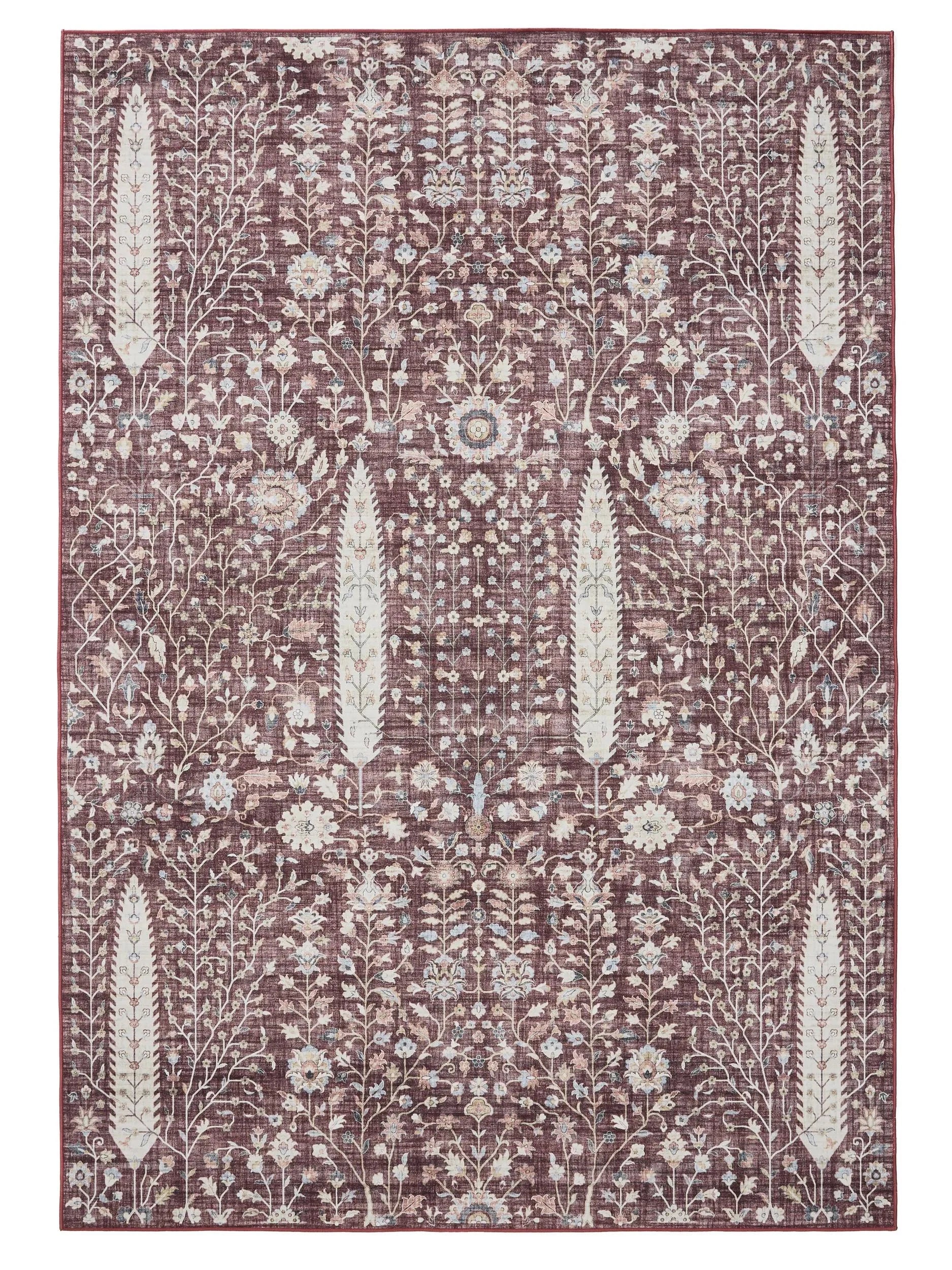Covor lavabil George Bordeaux 