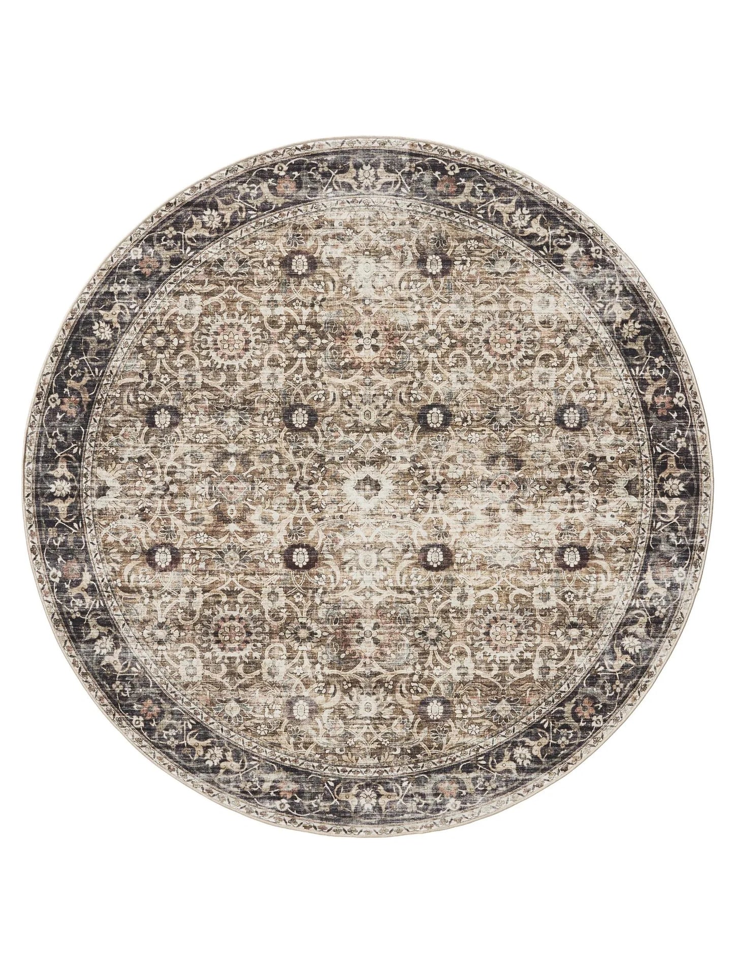 Covor lavabil George Charcoal/Taupe 