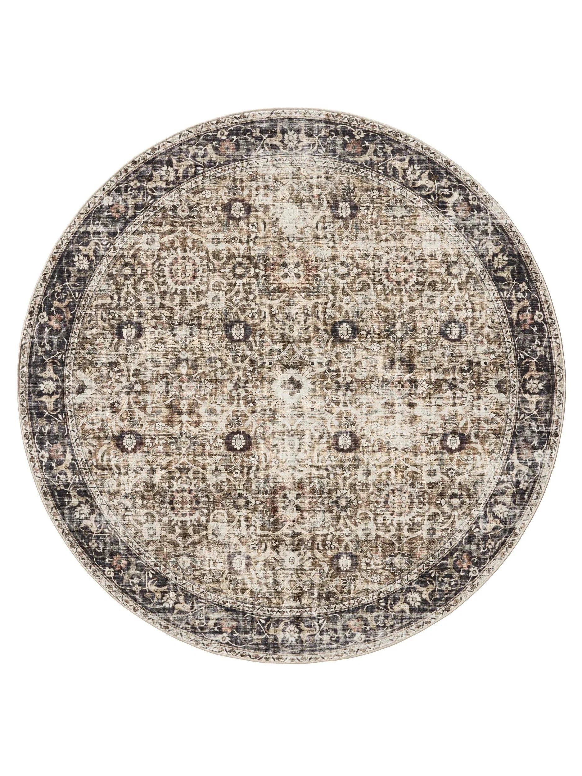 Covor lavabil George Charcoal/Taupe 