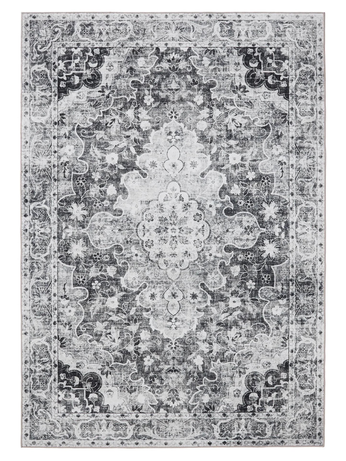 Covor lavabil George Charcoal 