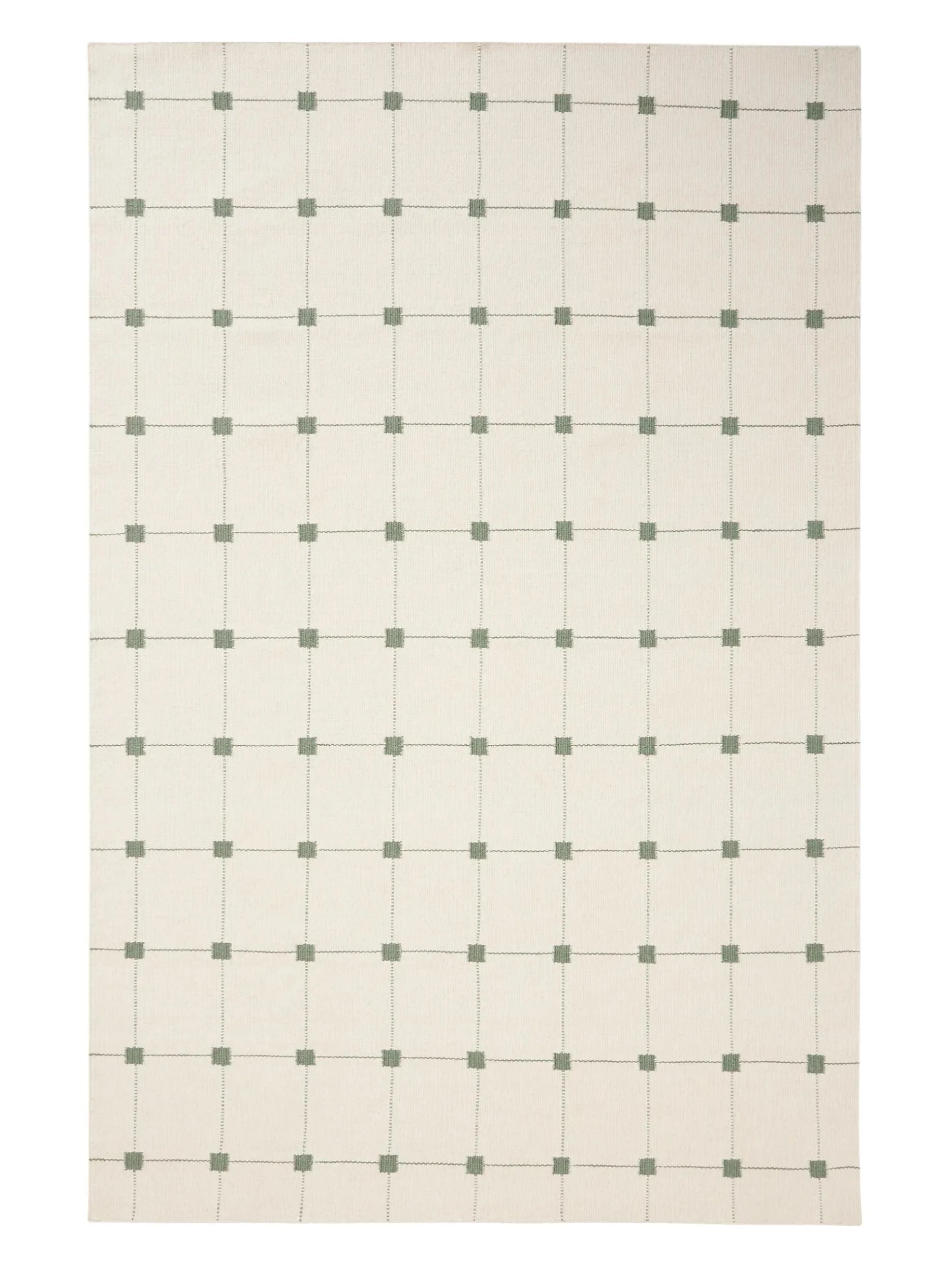 Covor de lână Grady Cream/Green