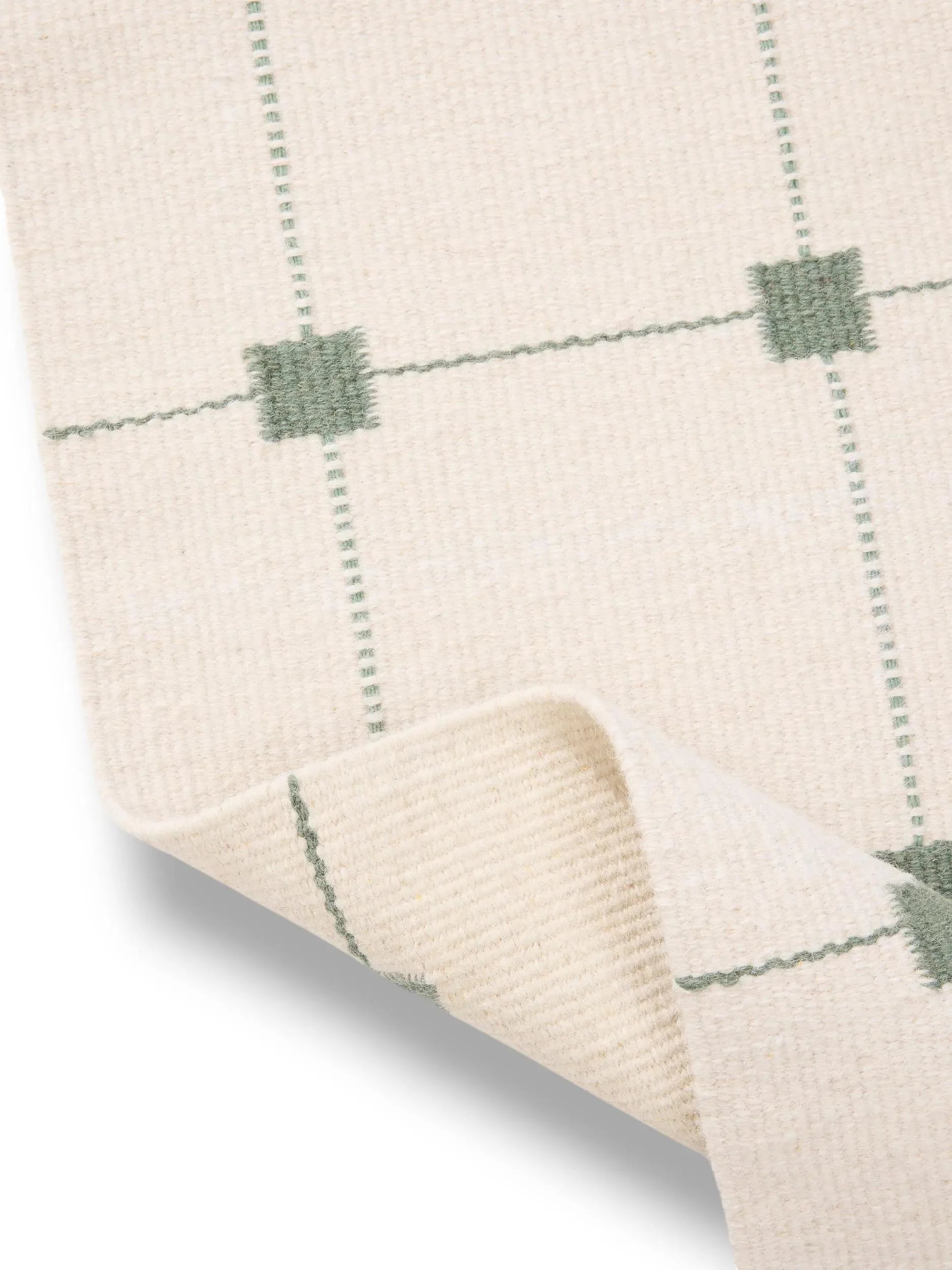 Traversă din lână Grady Cream/Green
