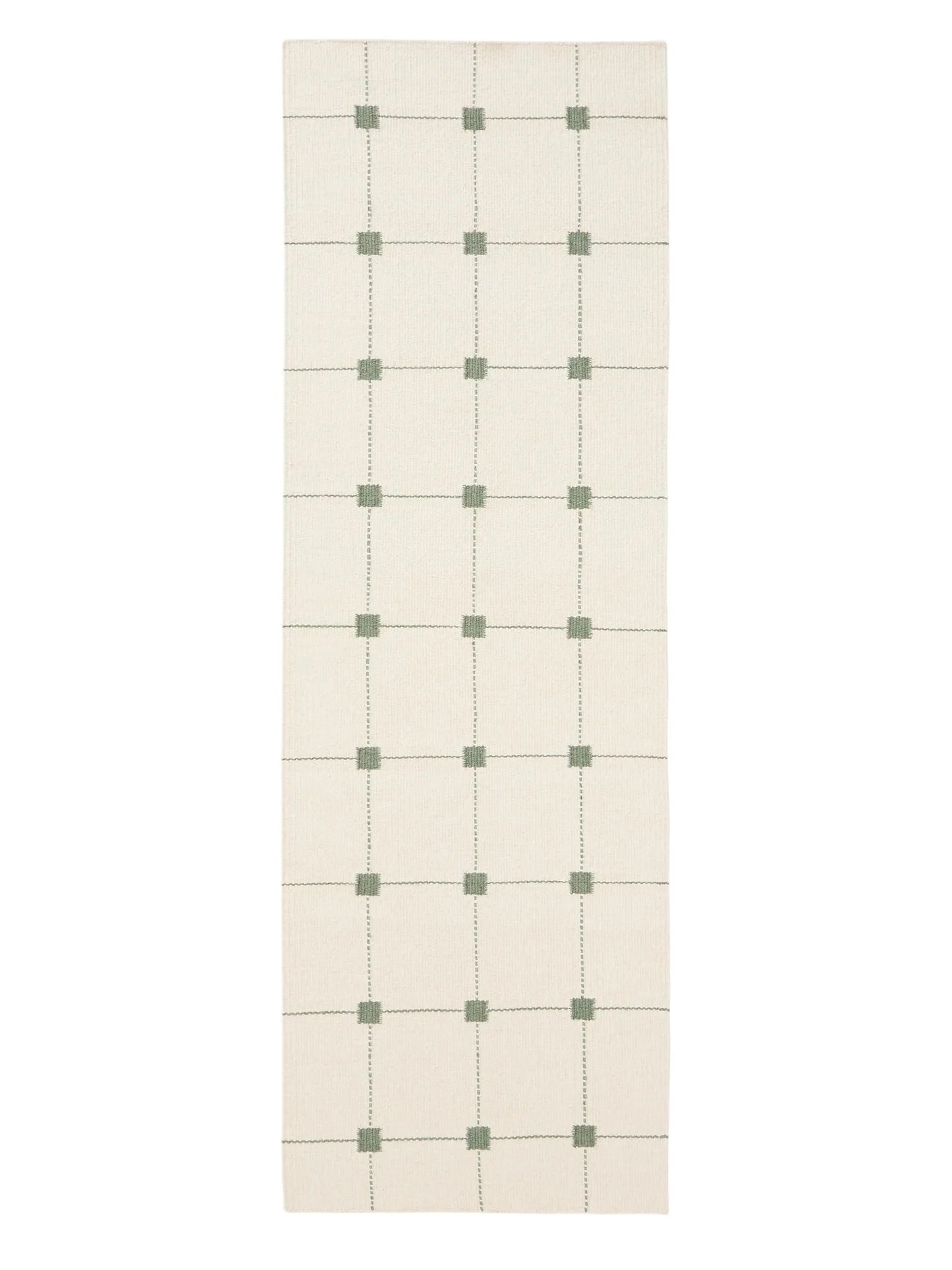 Traversă din lână Grady Cream/Green 