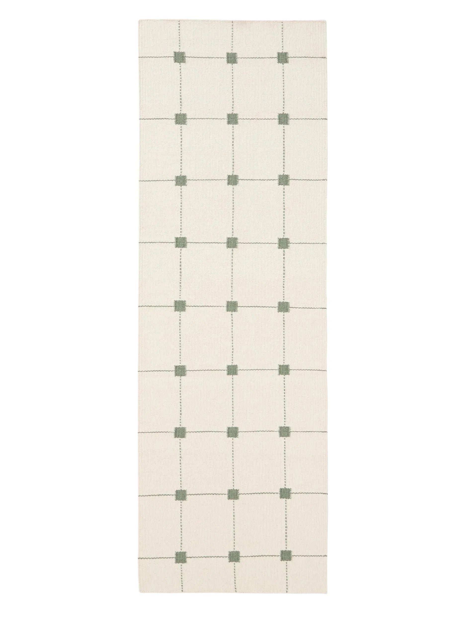 Traversă din lână Grady Cream/Green