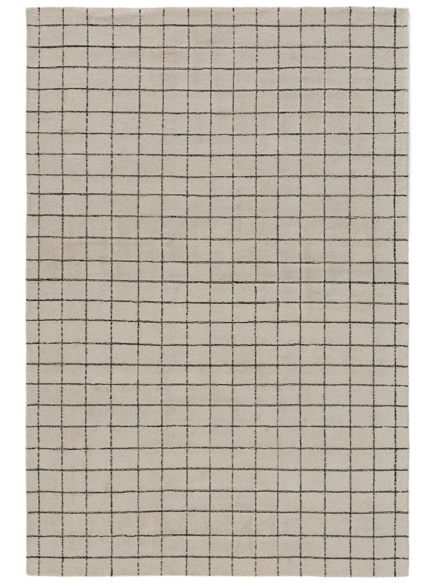 Covor de lână Grid Taupe 