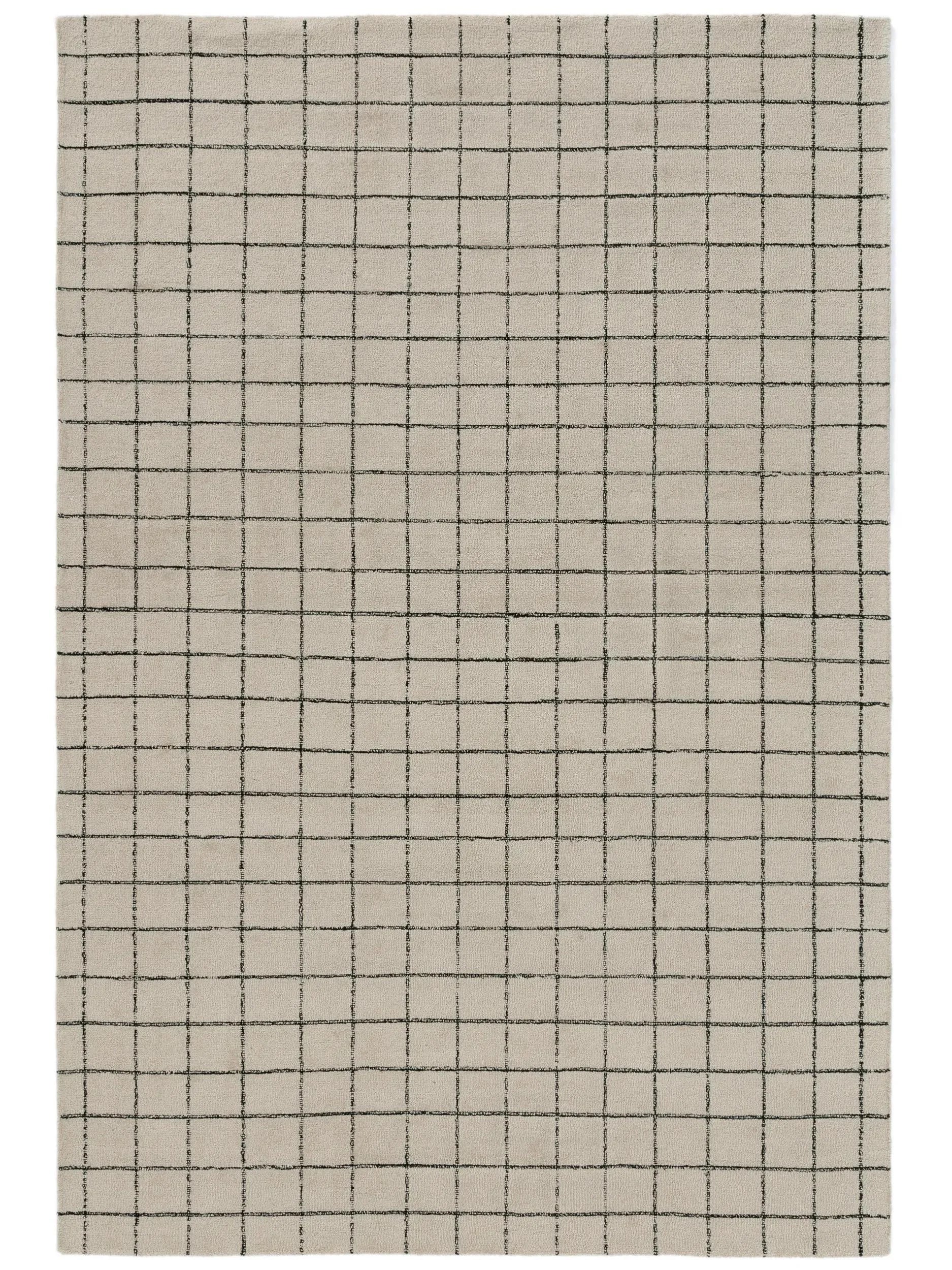 Covor de lână Grid Taupe 