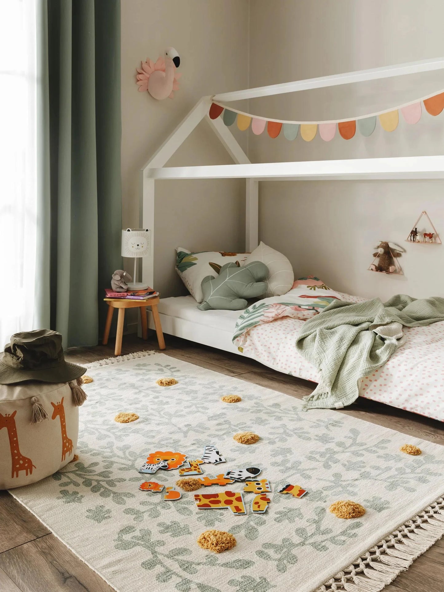 Covor pentru copii Hana Cream/Green 
