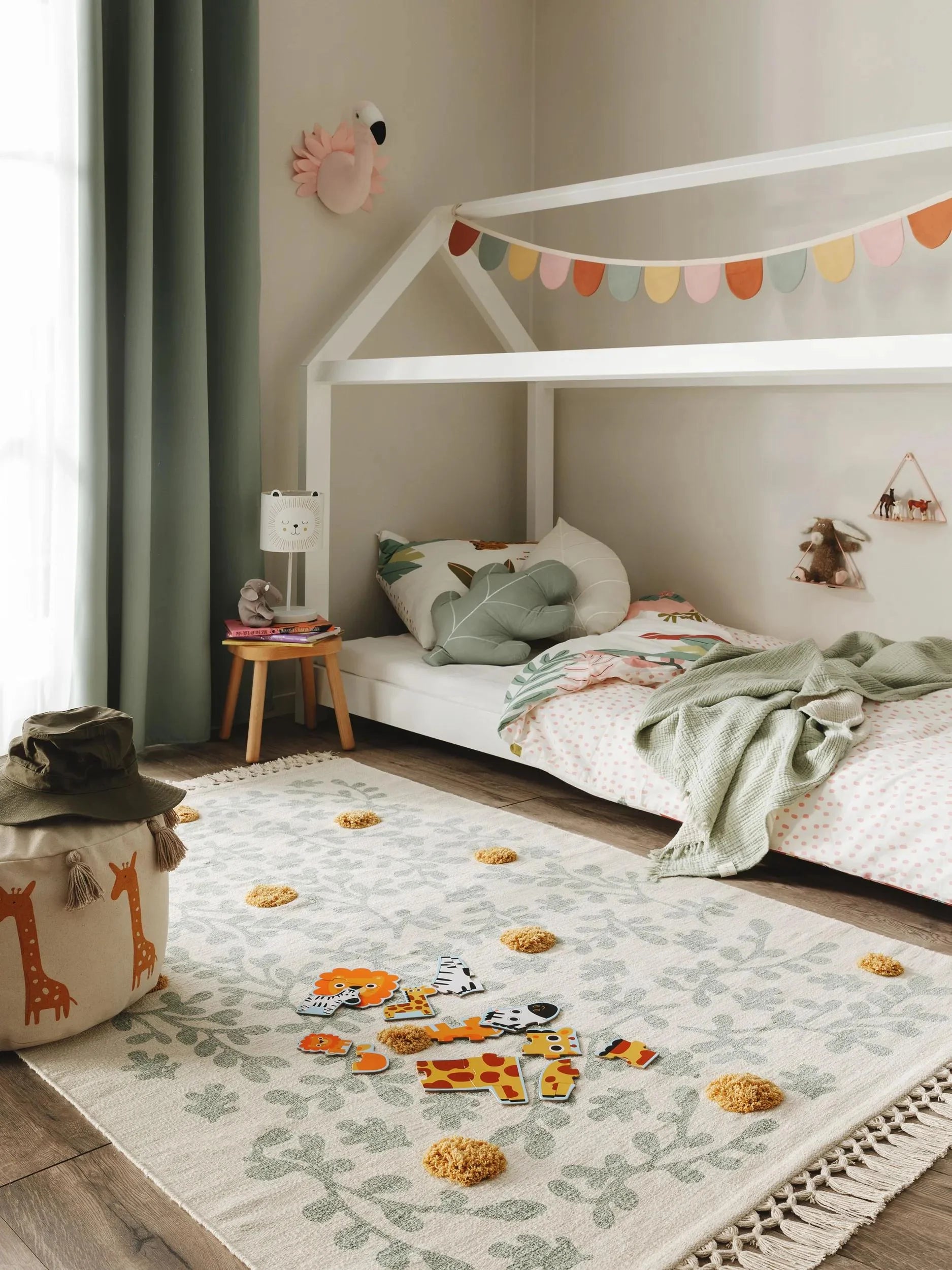 Covor pentru copii Hana Cream/Green 