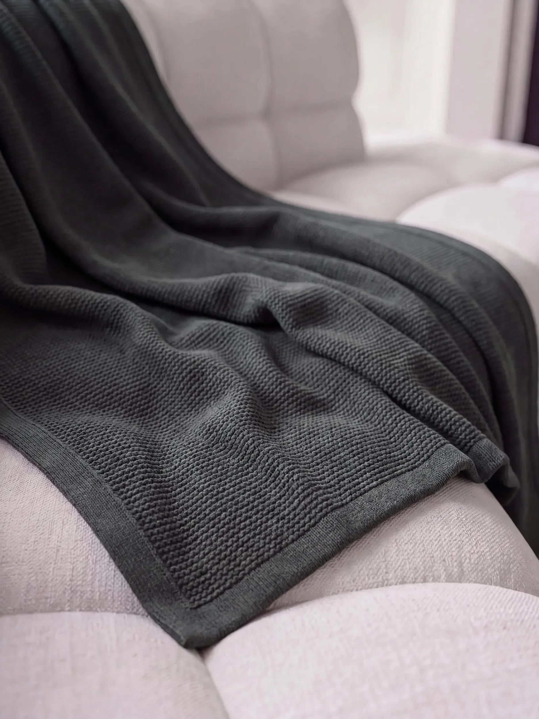 Cotton Pătură Helma Dark Grey