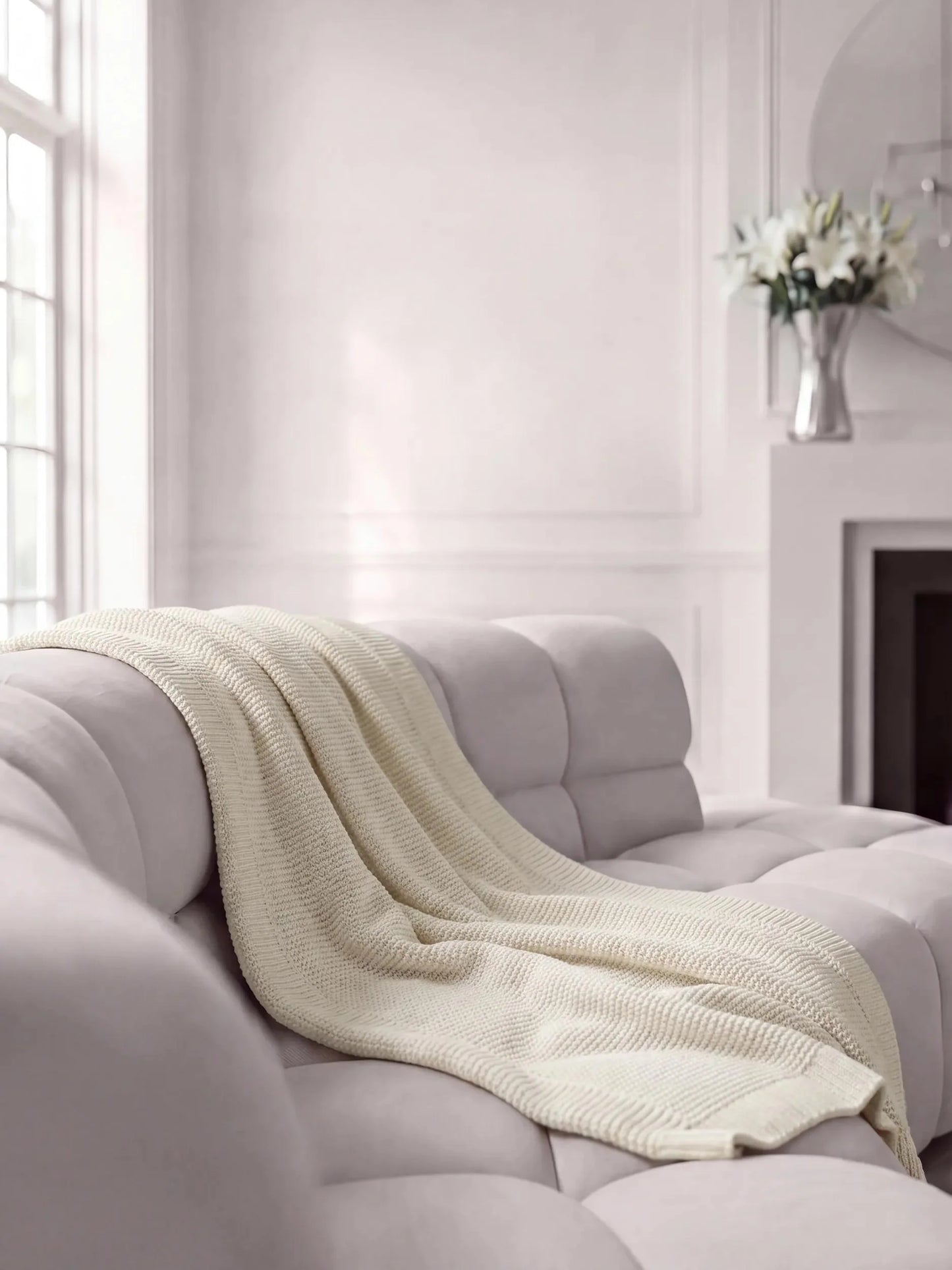 Cotton Pătură Helma Ivory