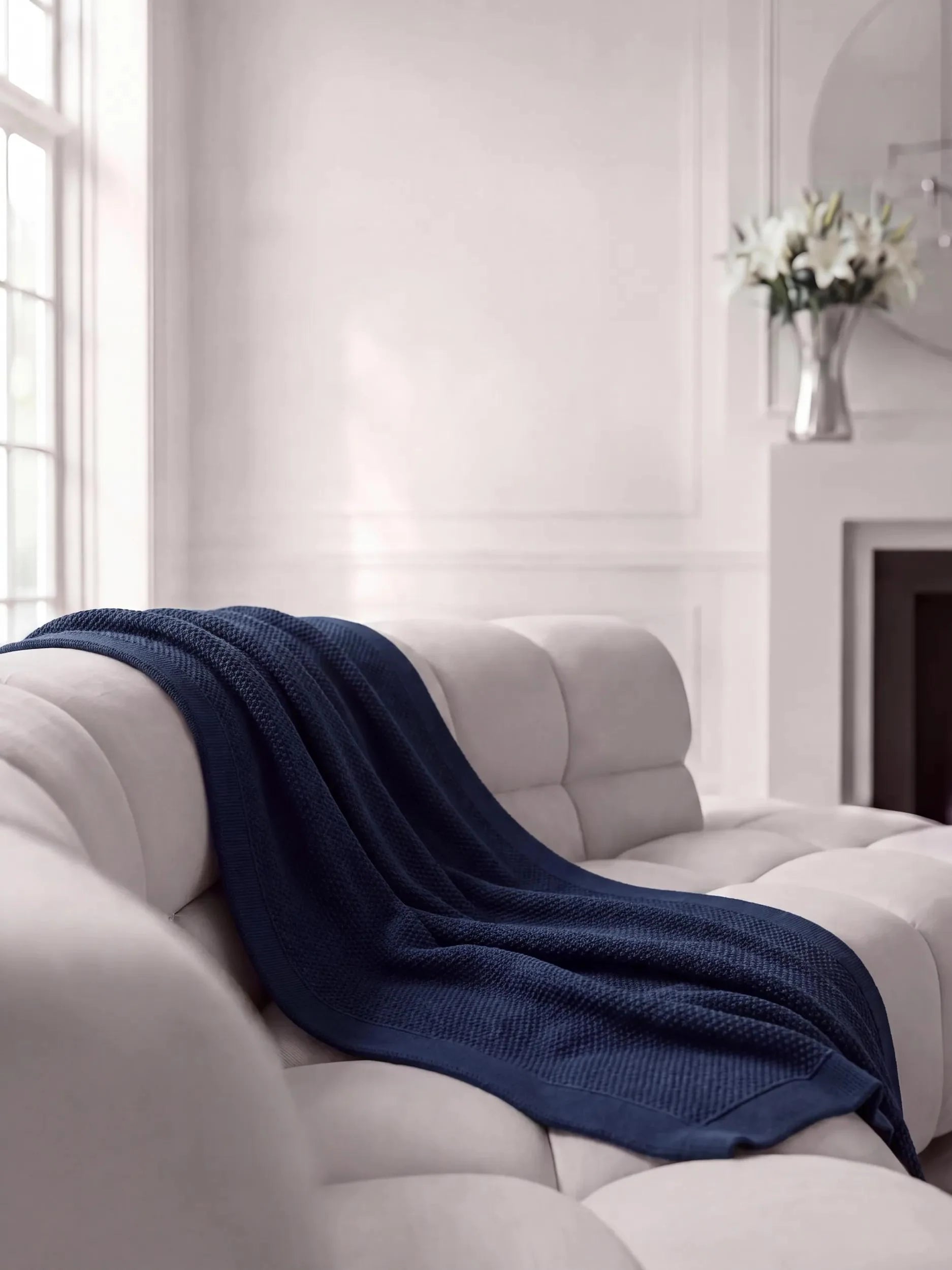 Cotton Pătură Helma Blue