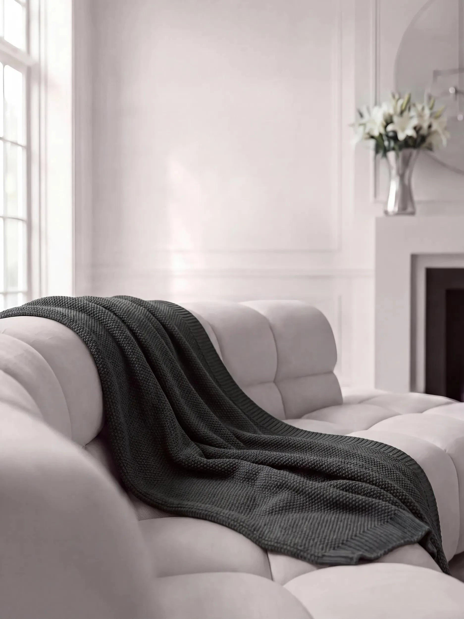 Cotton Pătură Helma Dark Grey