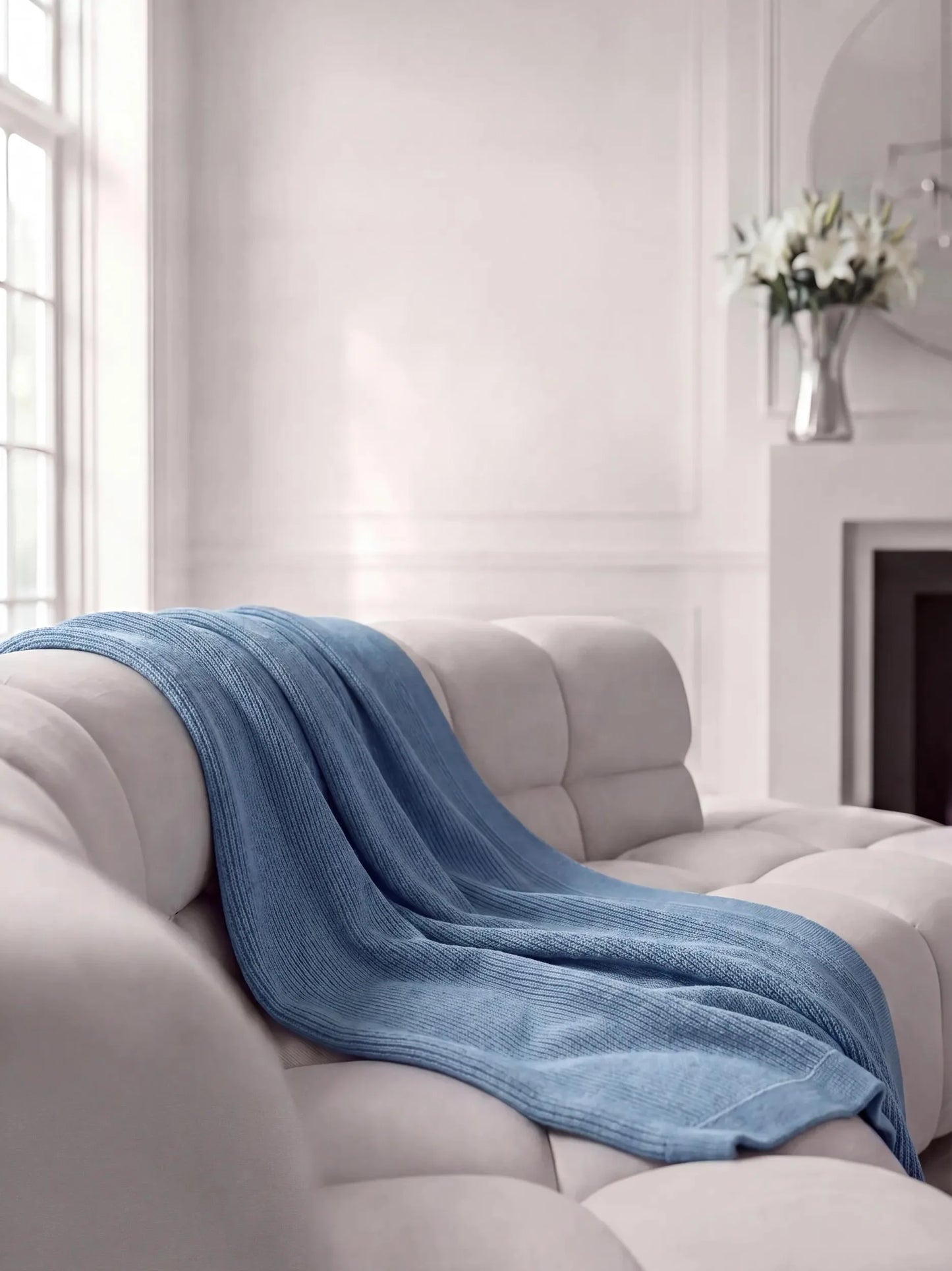 Cotton Pătură Helma Light Blue