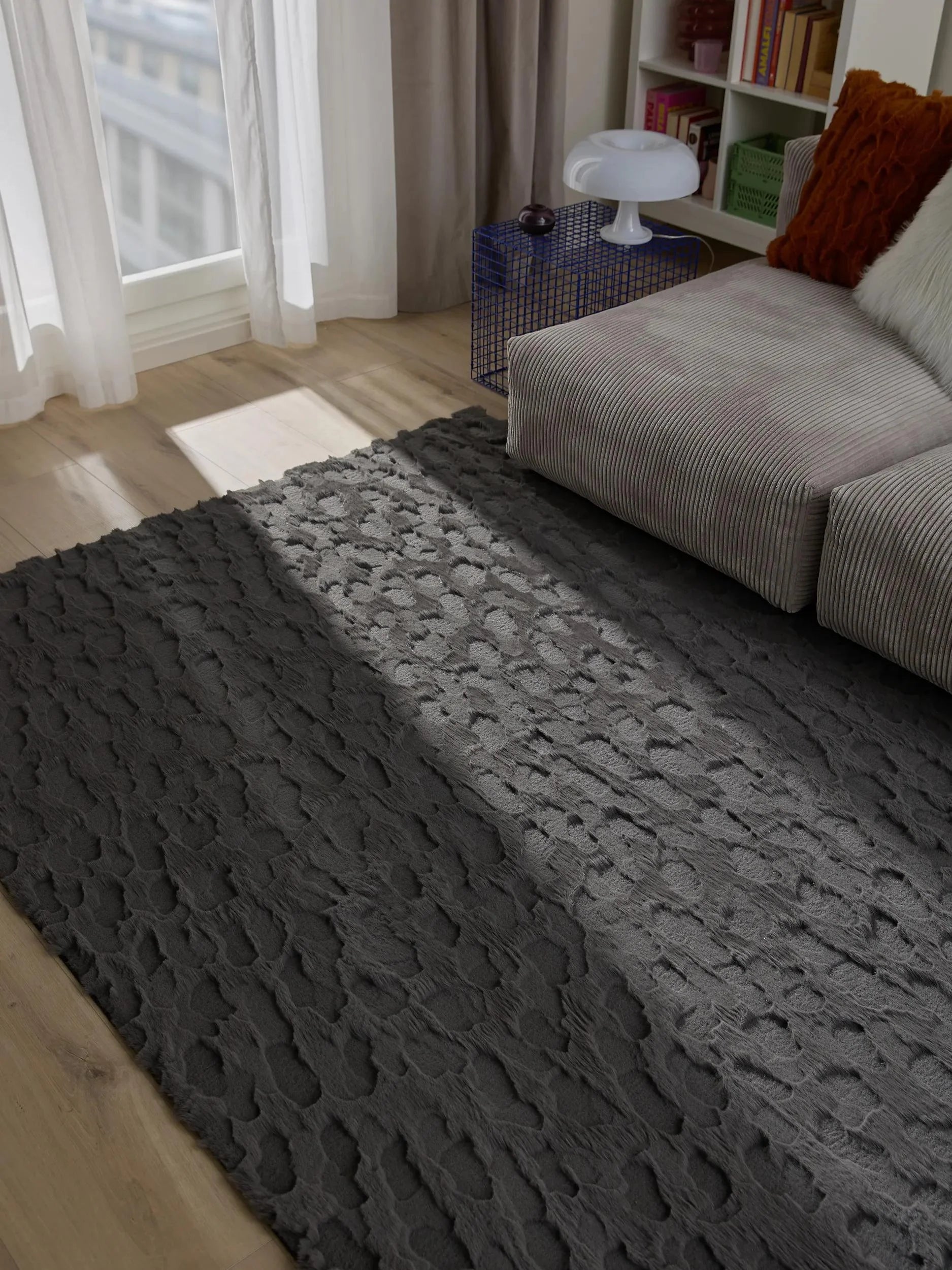 Imitație blană Covor Immy Charcoal