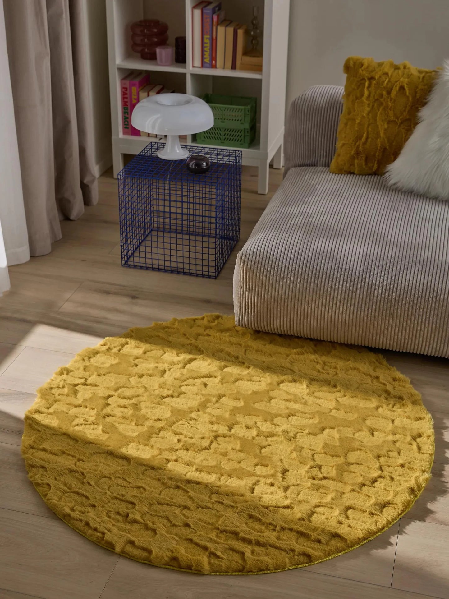Imitație blană Covor Immy Yellow