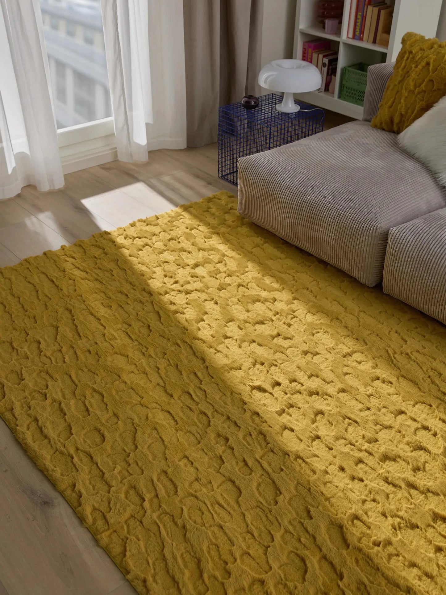 Imitație blană Covor Immy Yellow