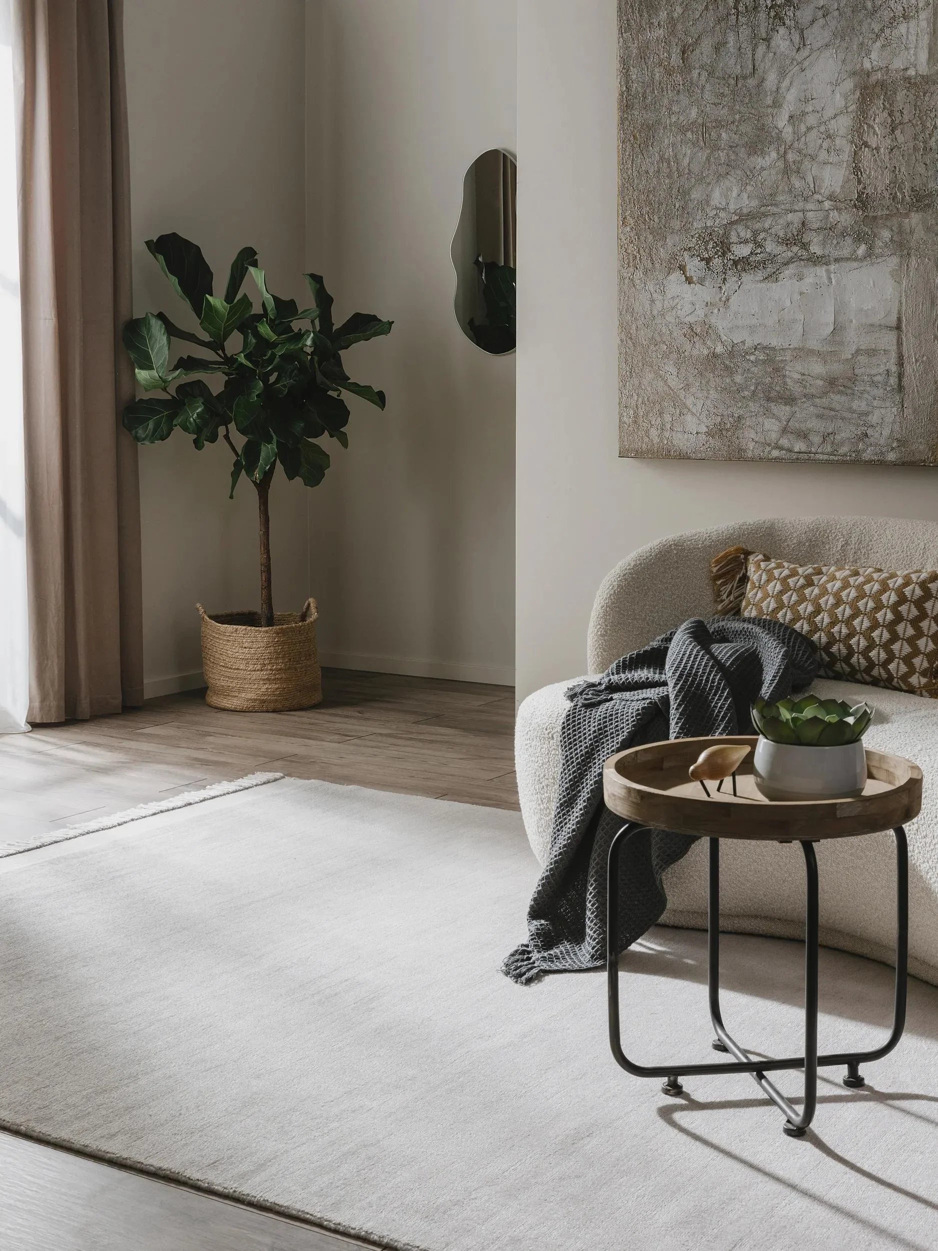 Covor Made From Recycled Material Jade Light Grey 