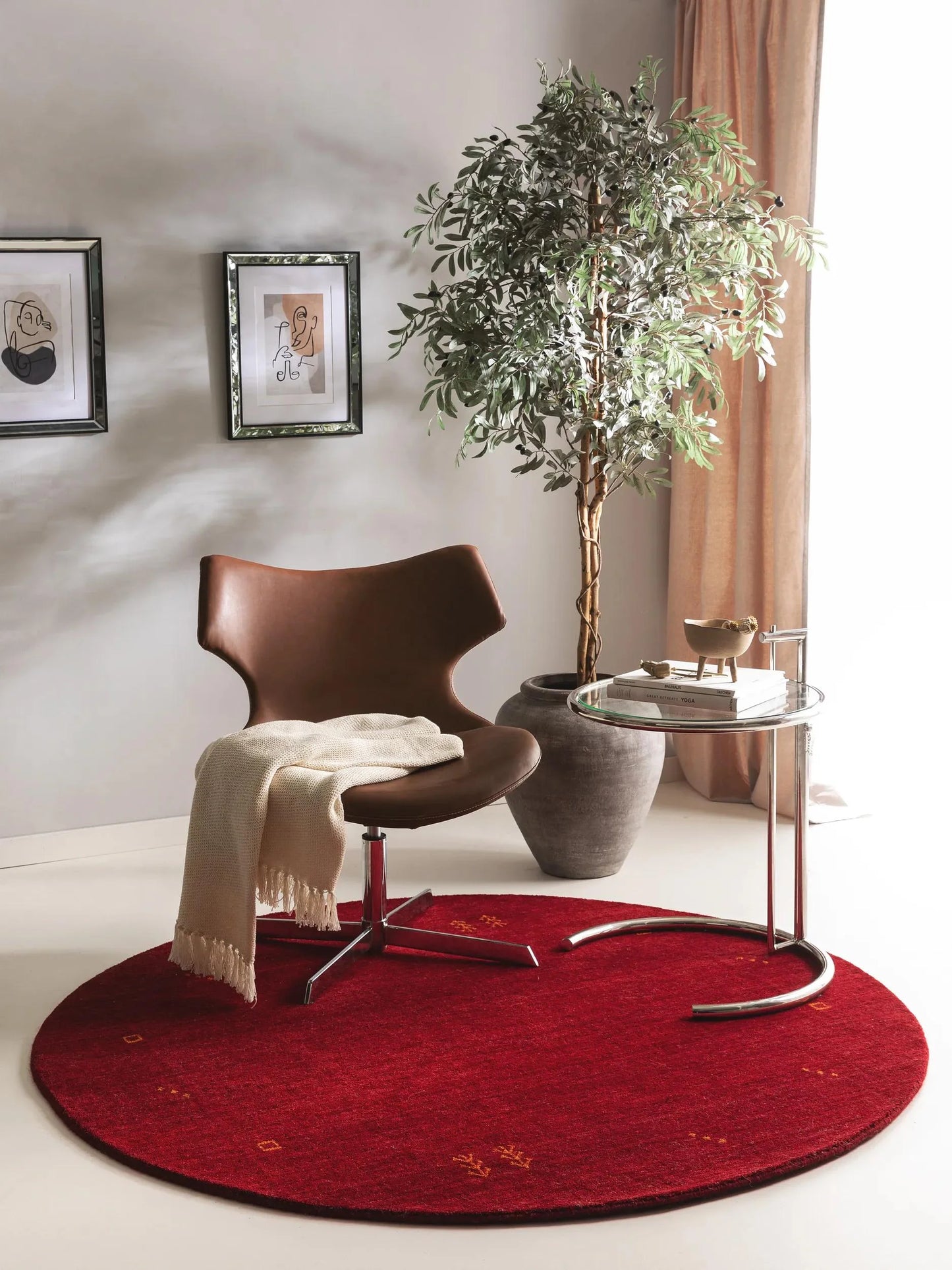 Covor rotund Covor Jamal Red 