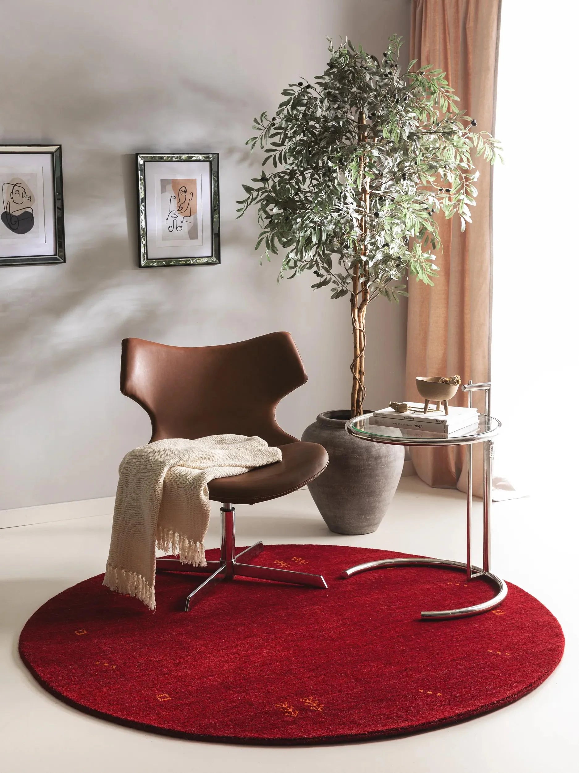 Covor rotund Covor Jamal Red 