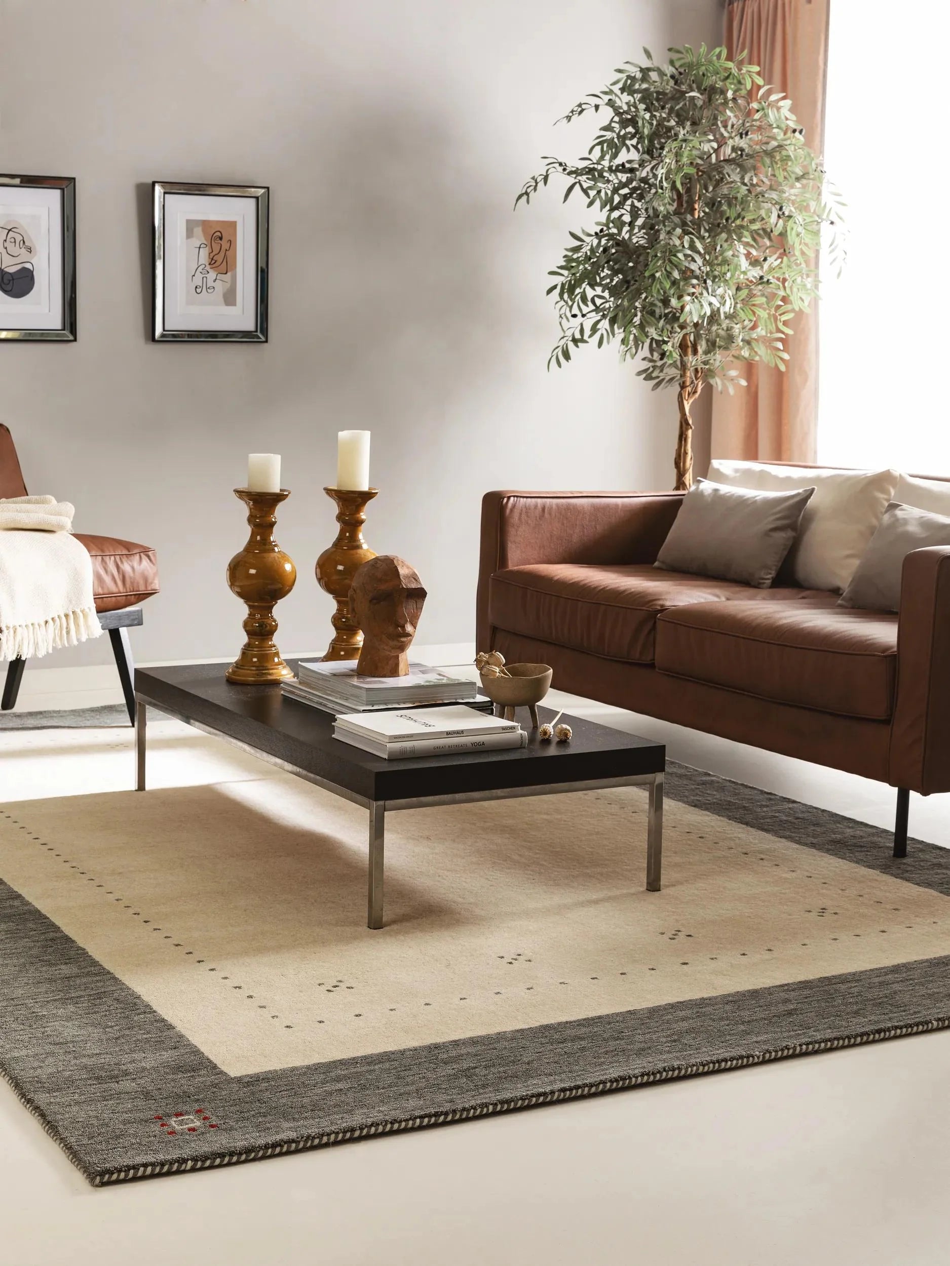 Covor de lână Jamal Beige/Grey 