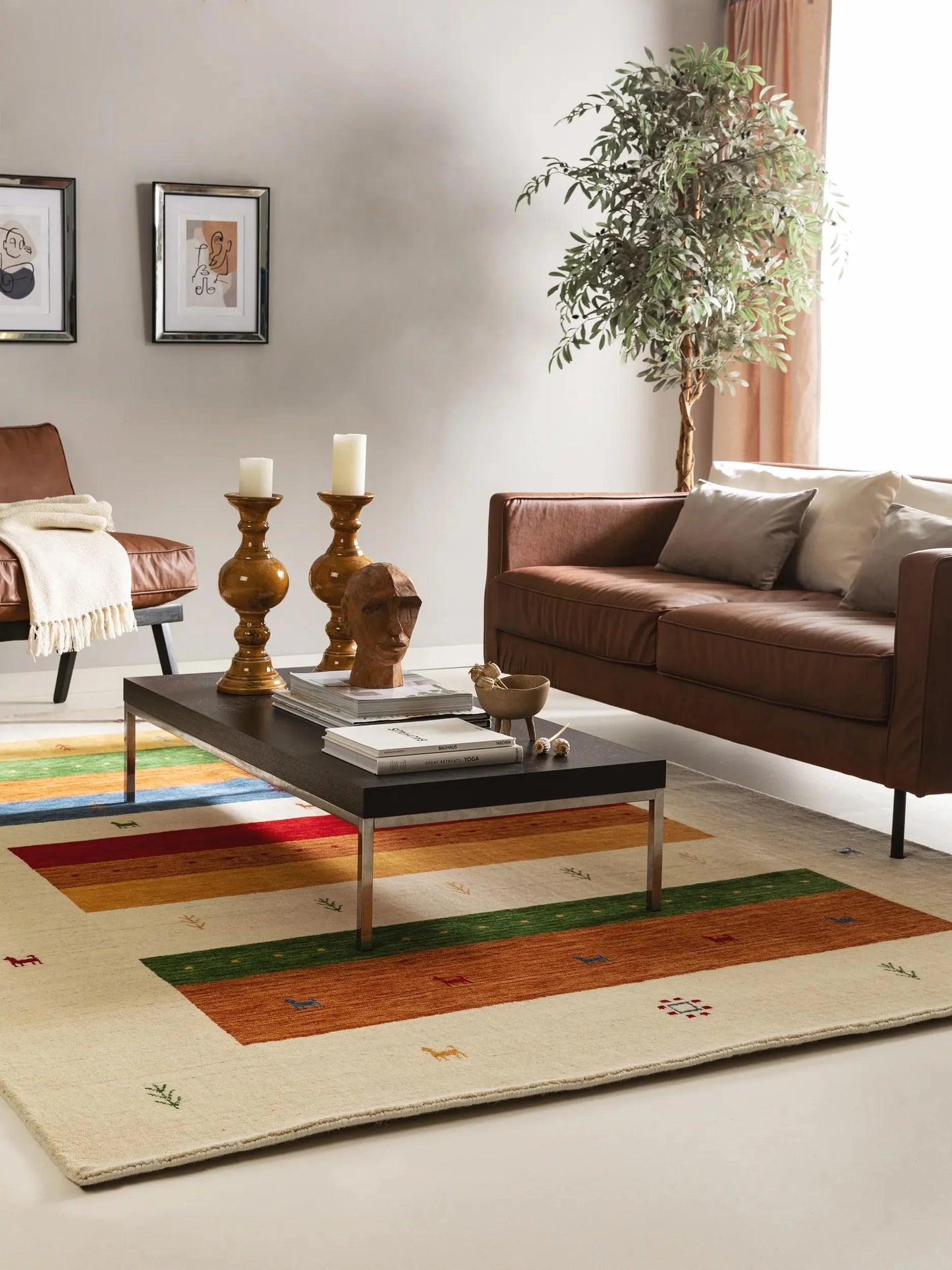 Covor de lână Jamal Multicolour/Beige 