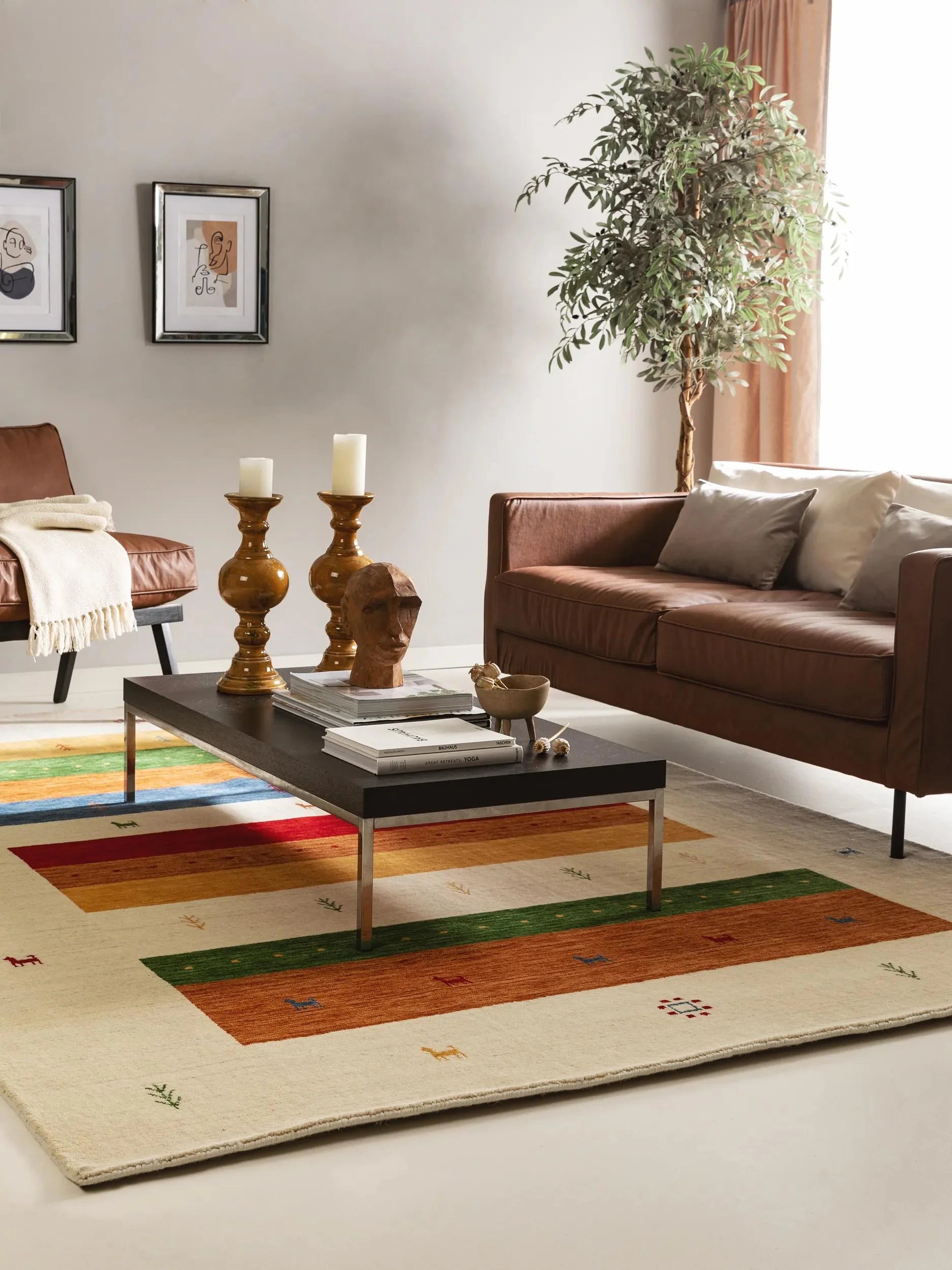 Covor de lână Jamal Multicolour/Beige 