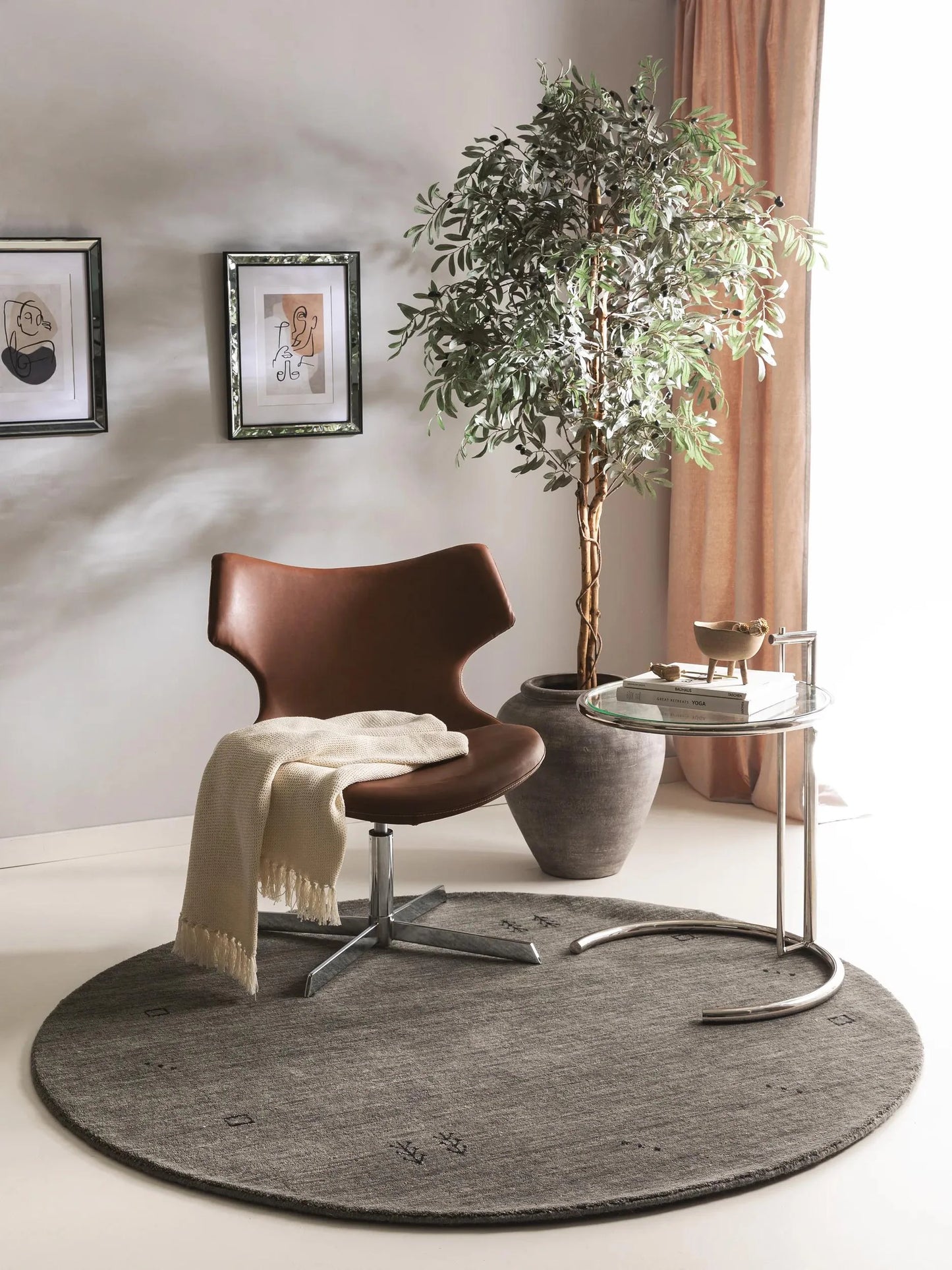 Covor rotund Covor Jamal Grey 