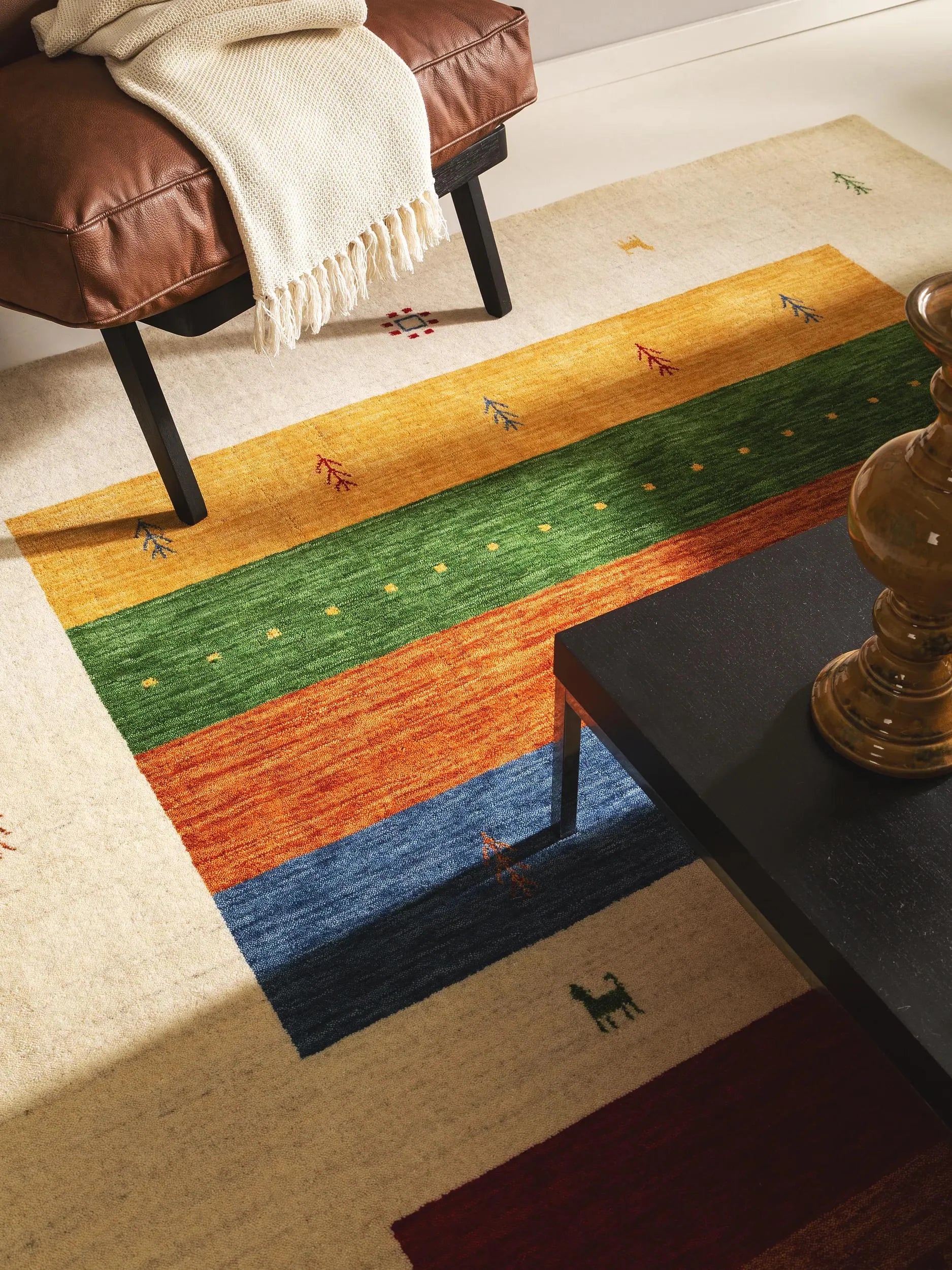 Covor de lână Jamal Multicolour/Beige 