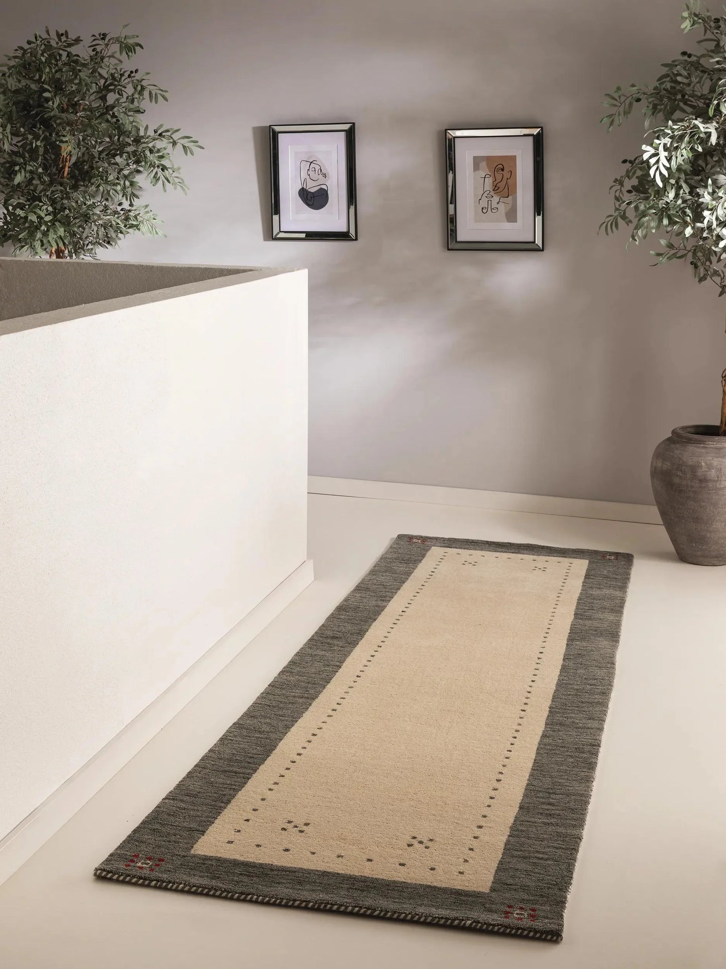 Traversă din lână Jamal Beige/Grey