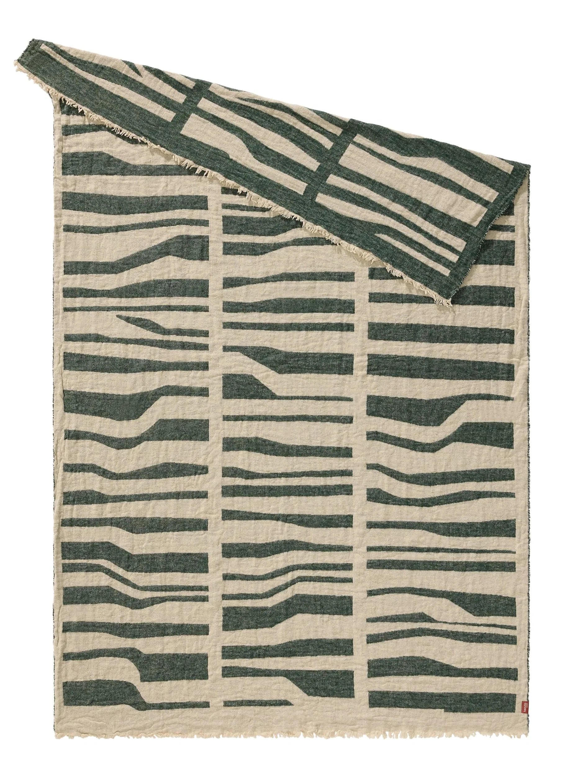 Pătură Jana Cream/Green