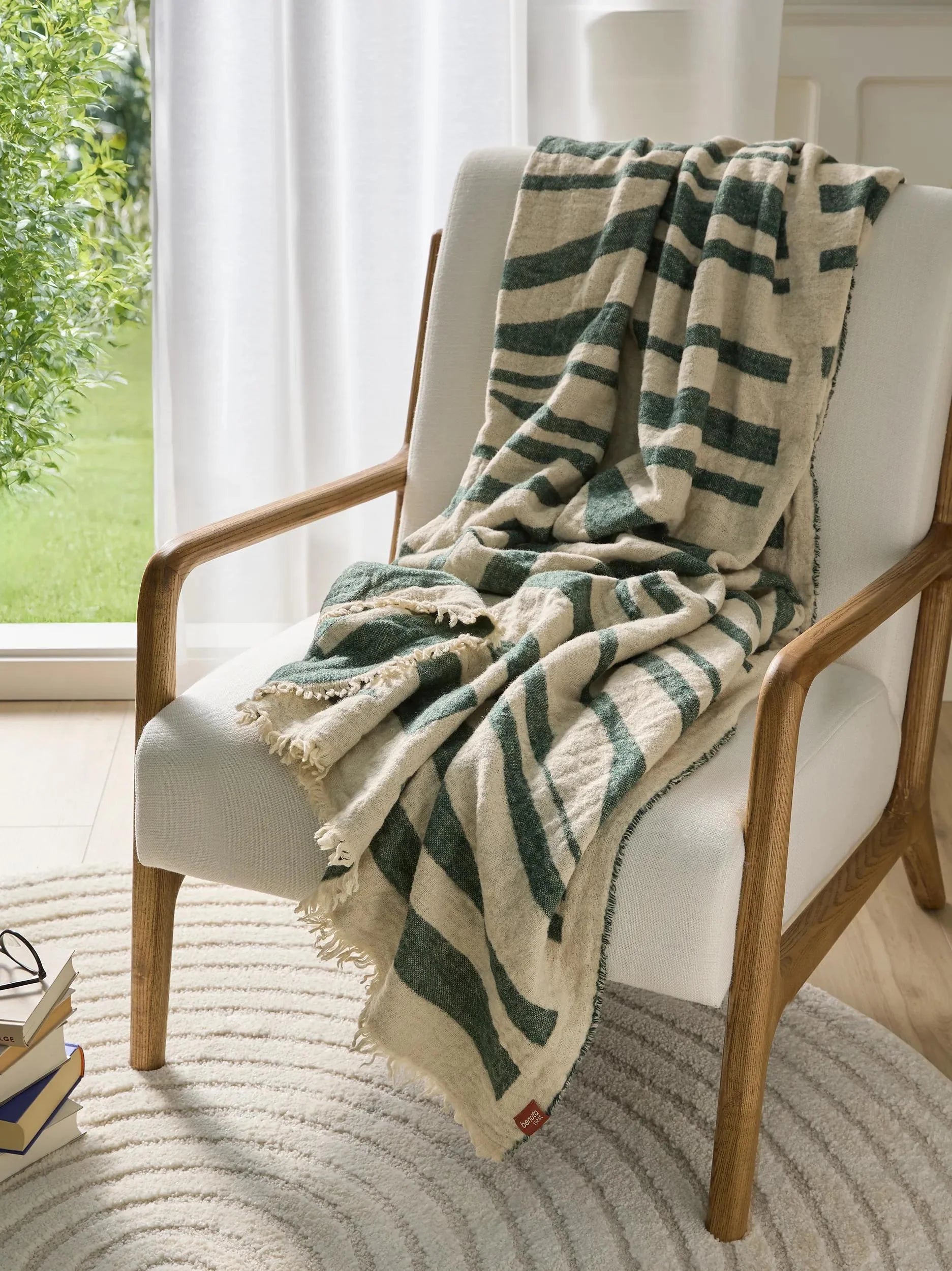 Pătură Jana Cream/Green