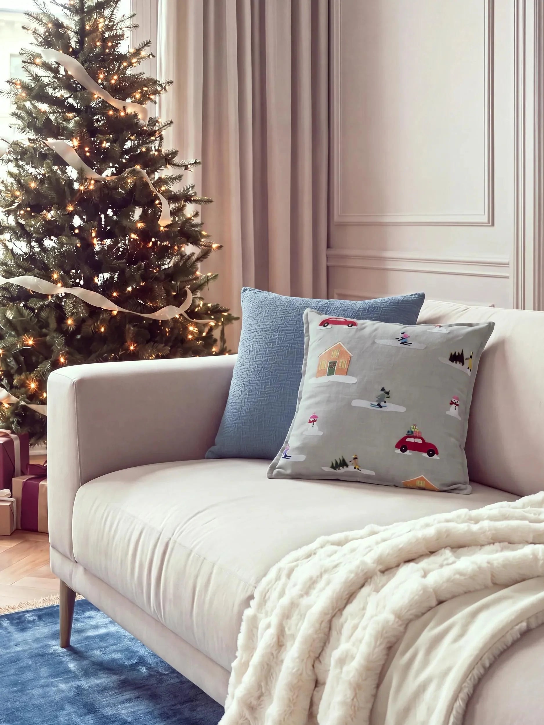 Christmas Pernă Joyful Blue