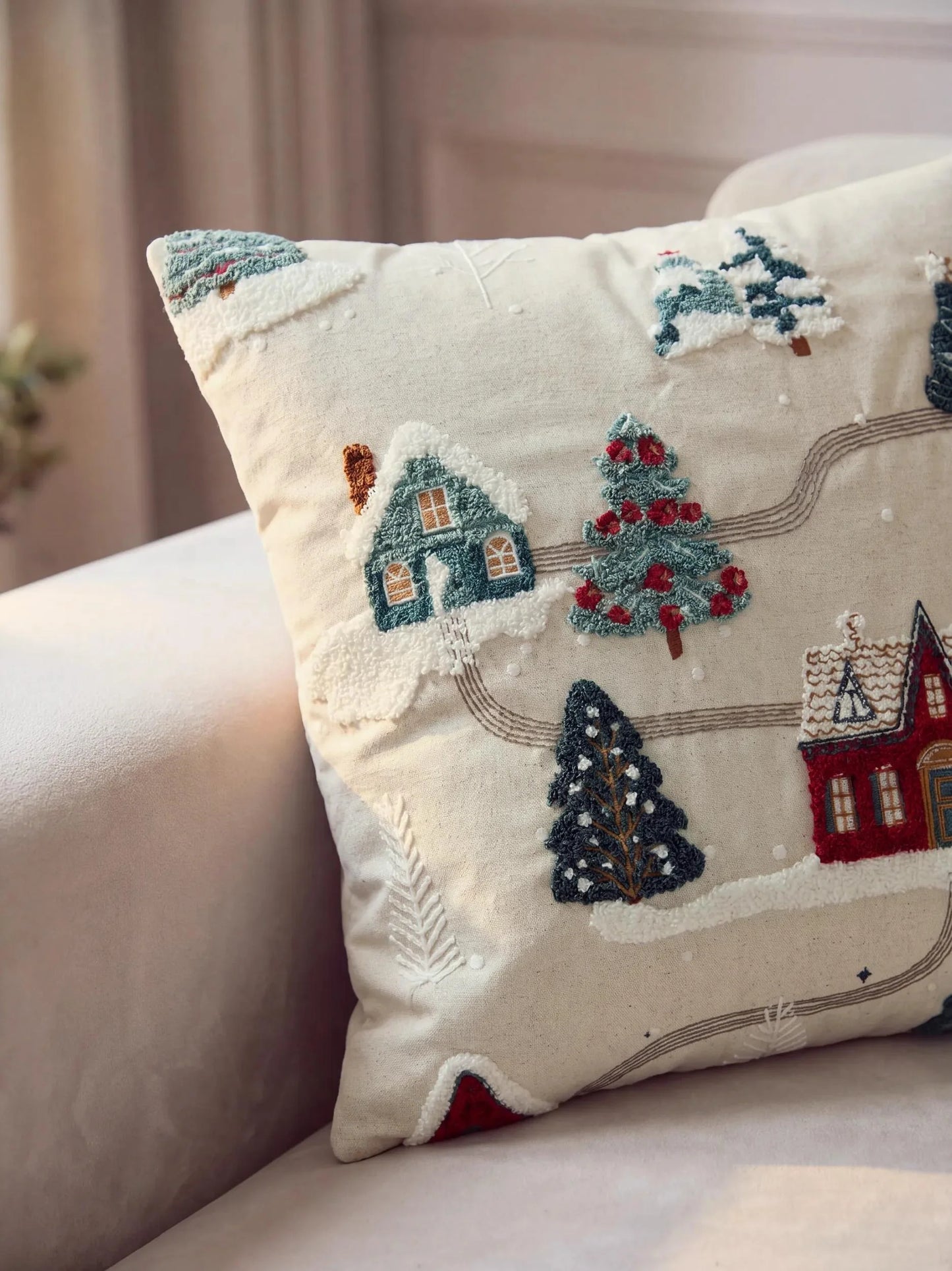 Christmas Pernă Joyful White
