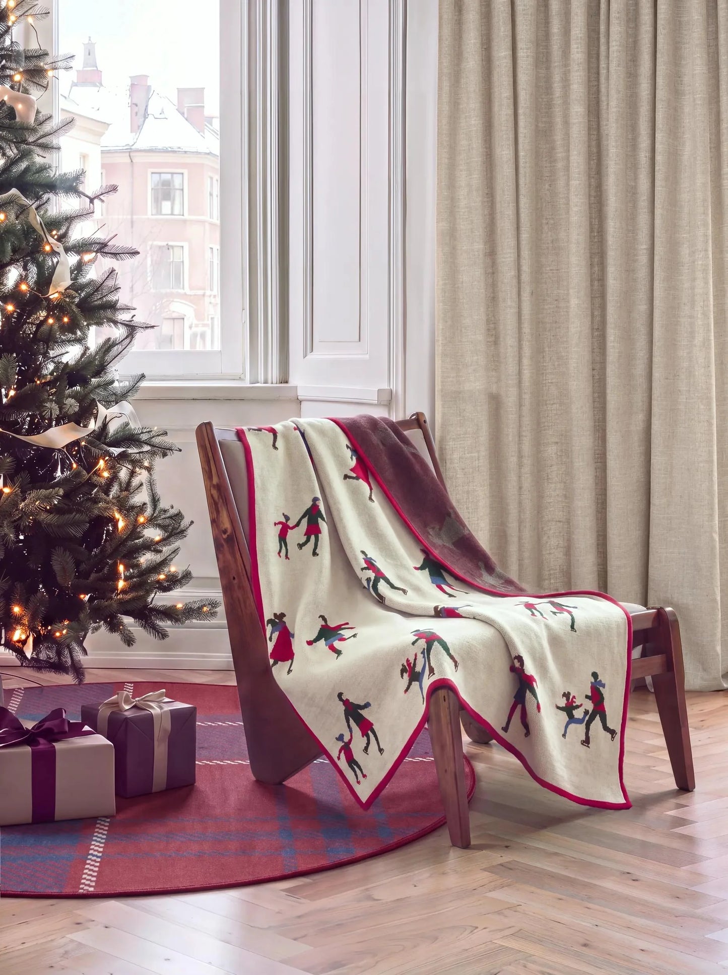 Christmas Pătură Joyful Cream