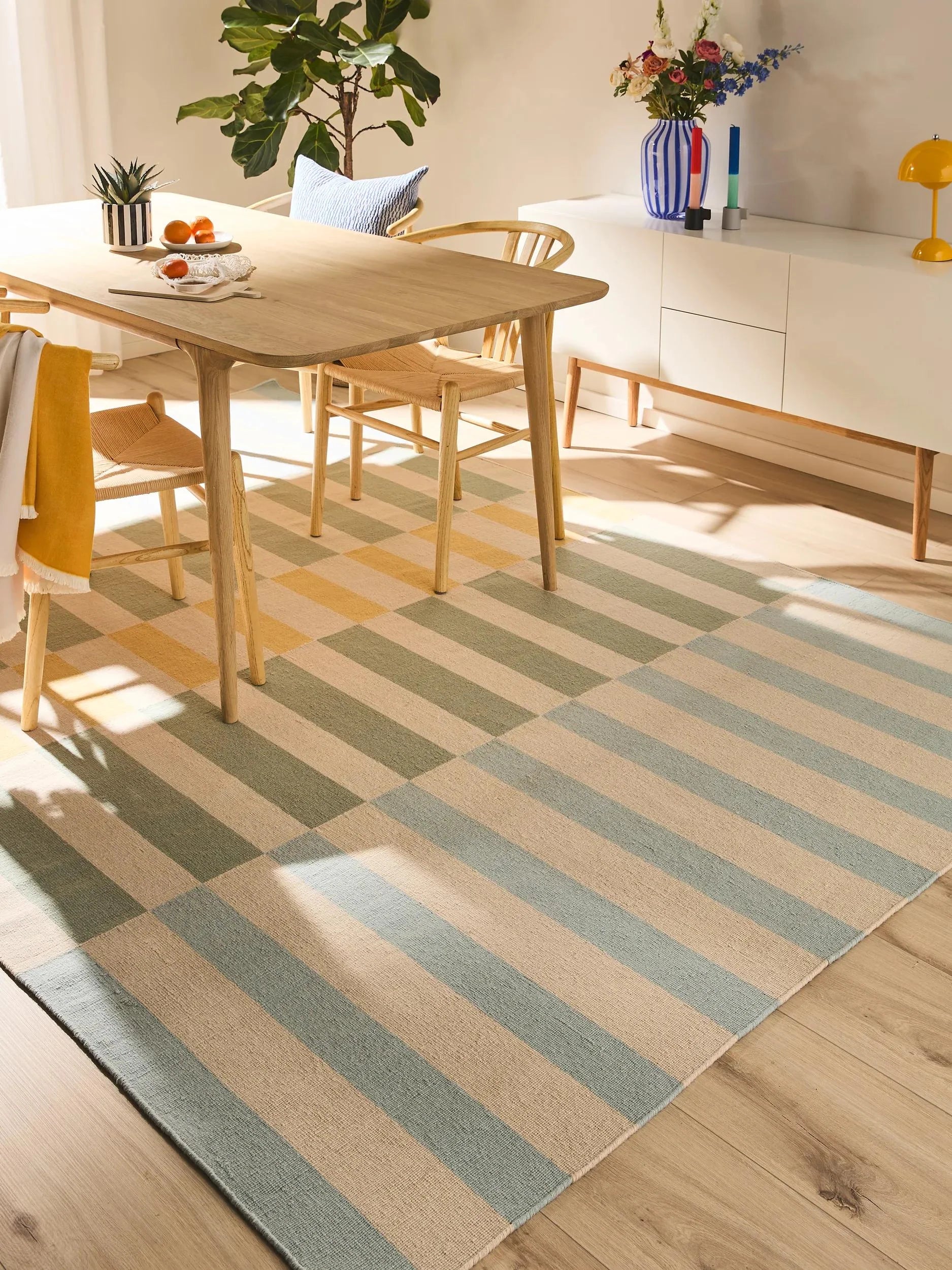 Covor țesătură plată Judith Multicolour/Blue 