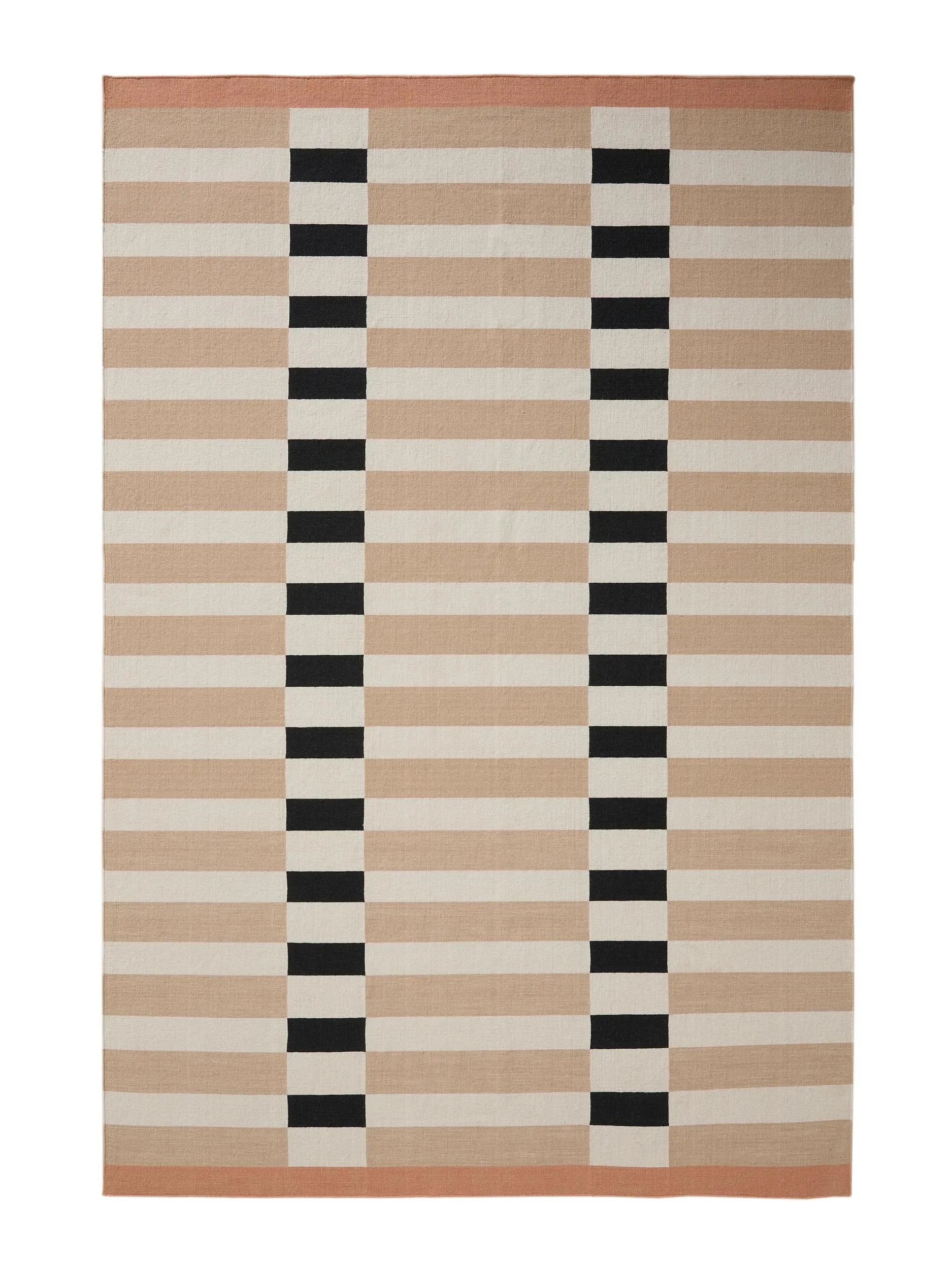 Covor țesătură plată Judith Beige/Black