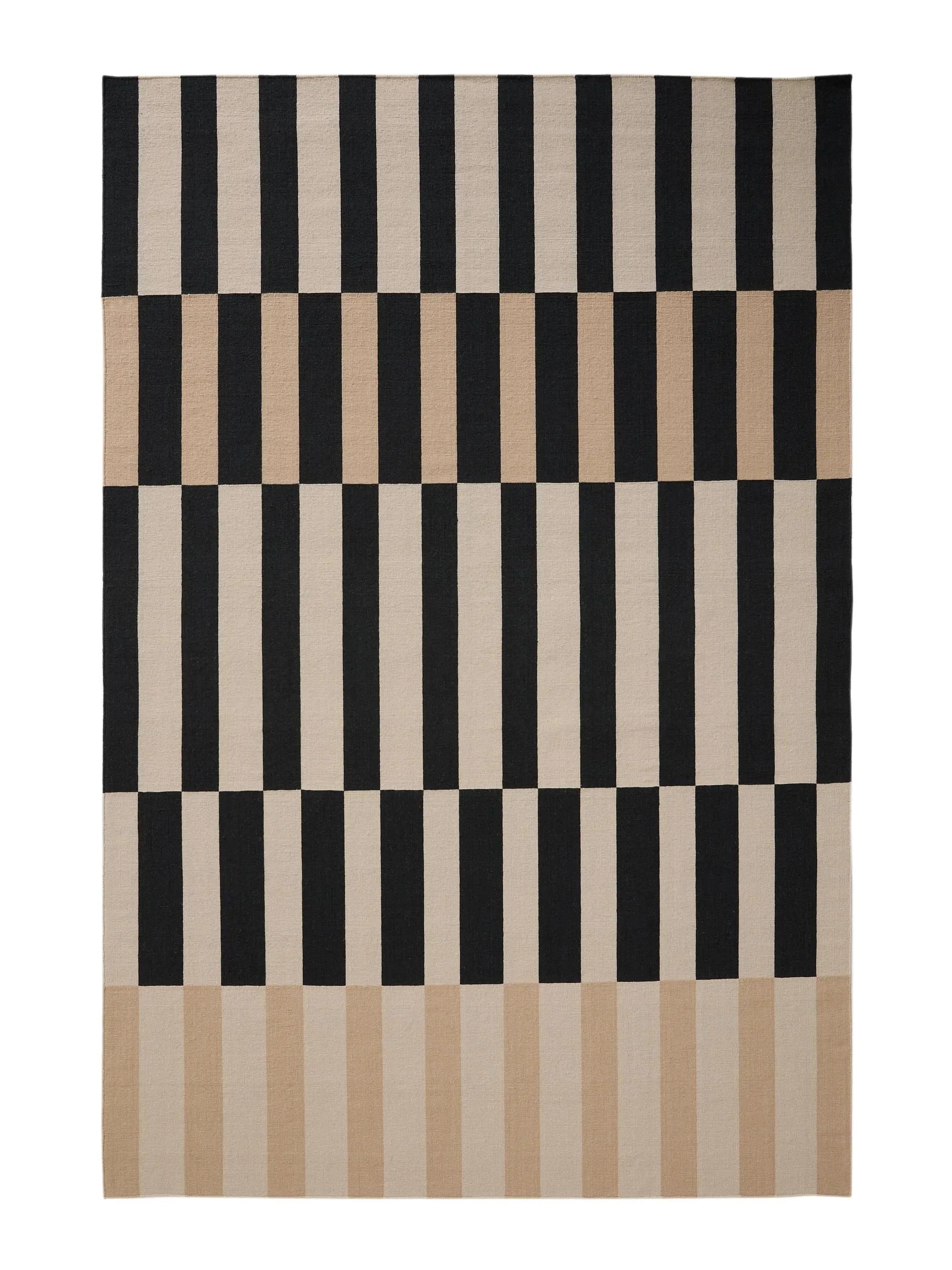 Covor țesătură plată Judith Beige/Black