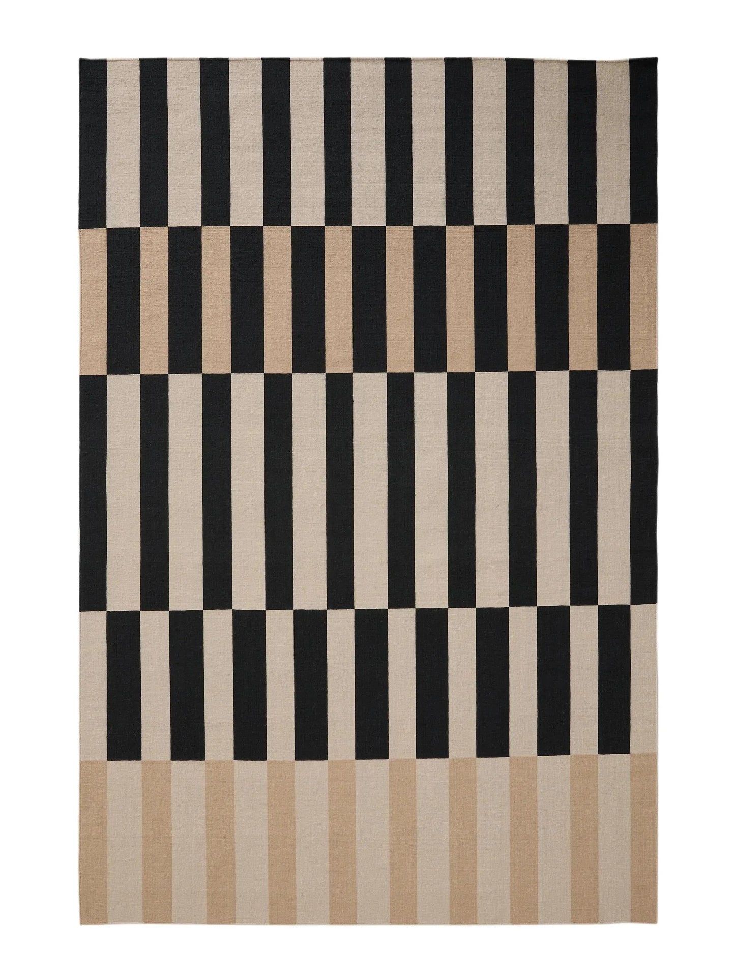 Covor țesătură plată Judith Beige/Black